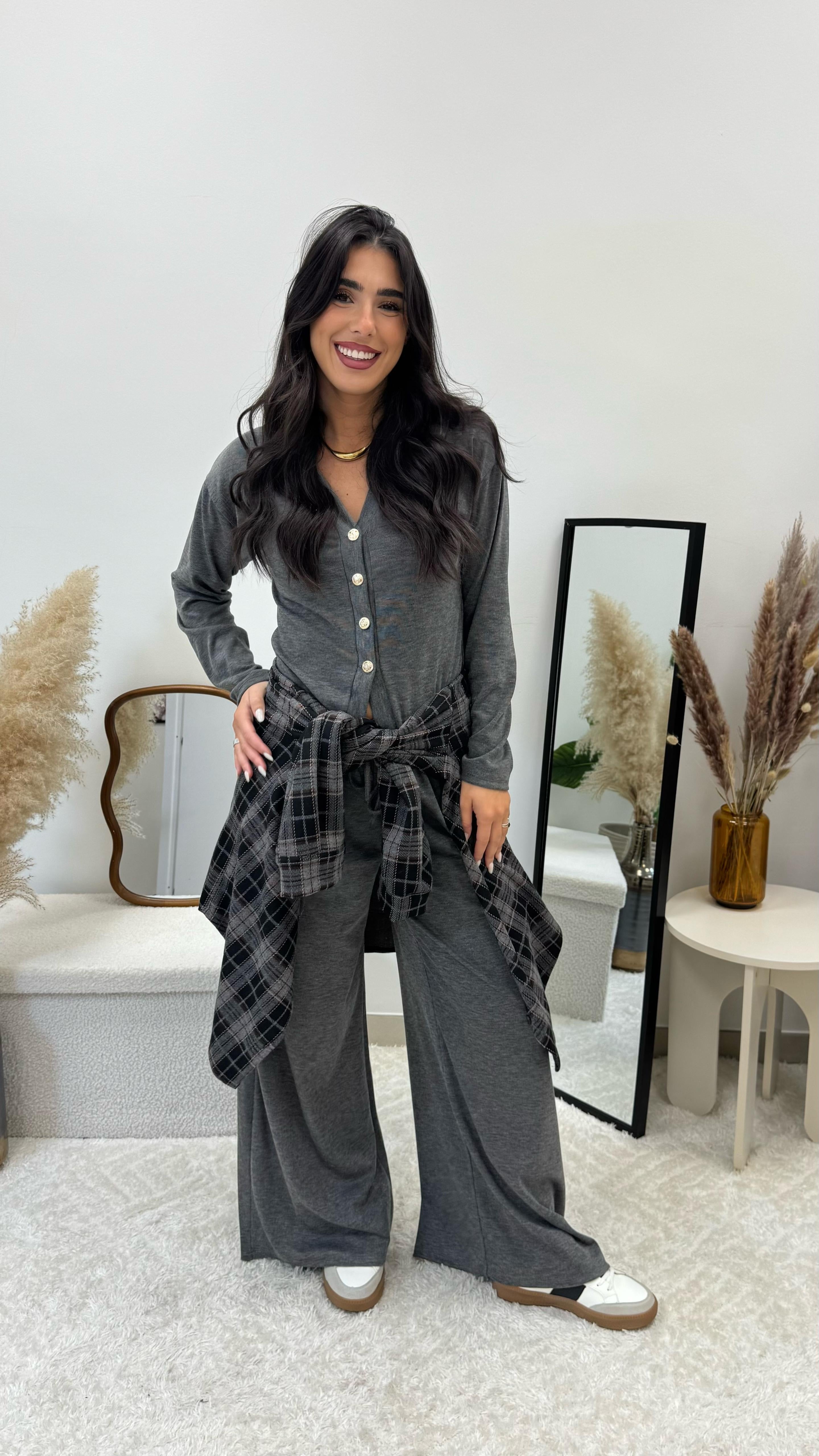 Camicia Quadri Graphite