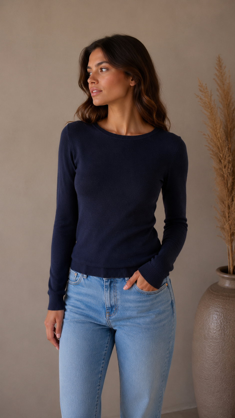 Pull Be You Girocollo Blu Notte
