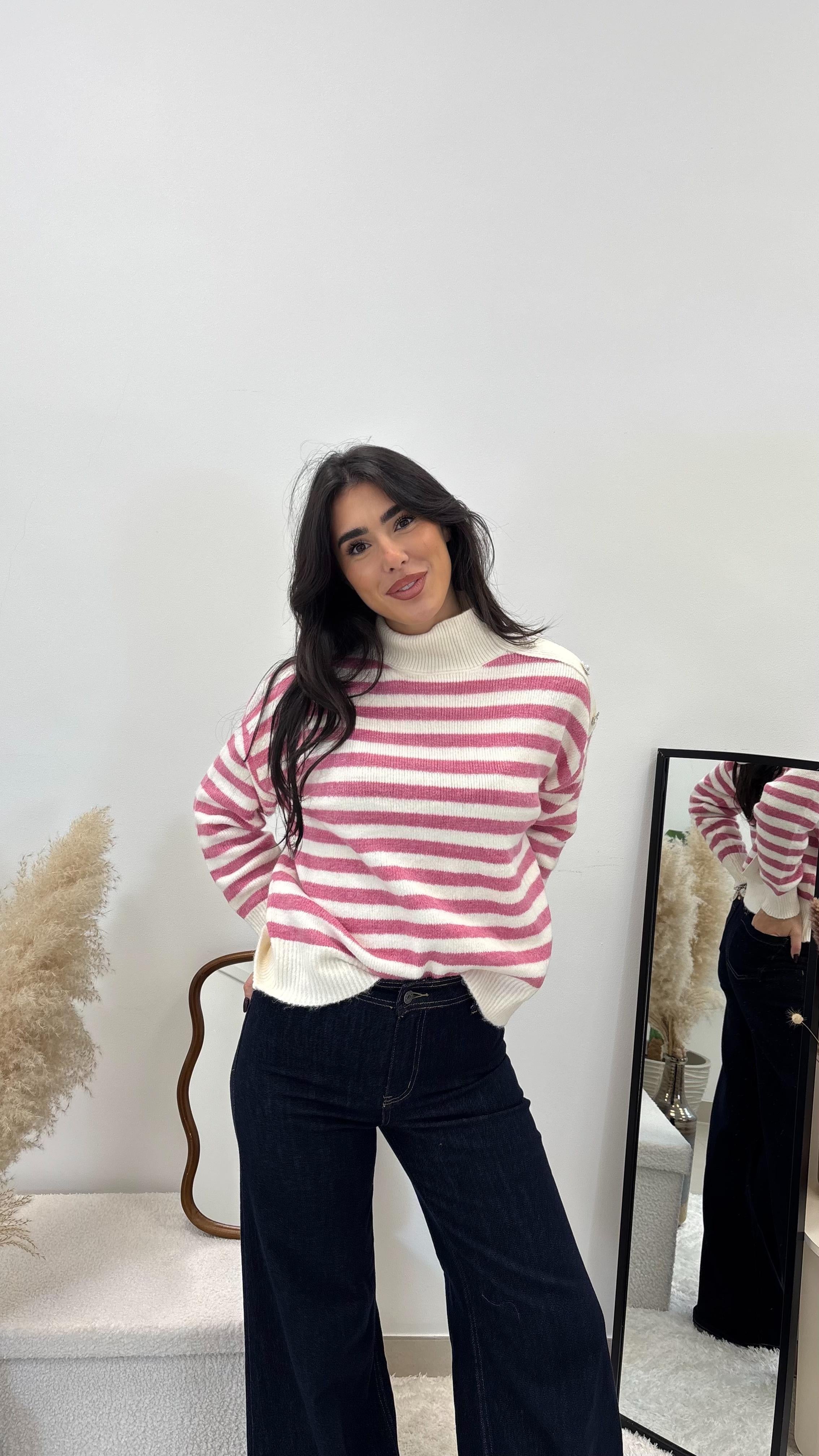 Pull Stripes Gioiello Pink
