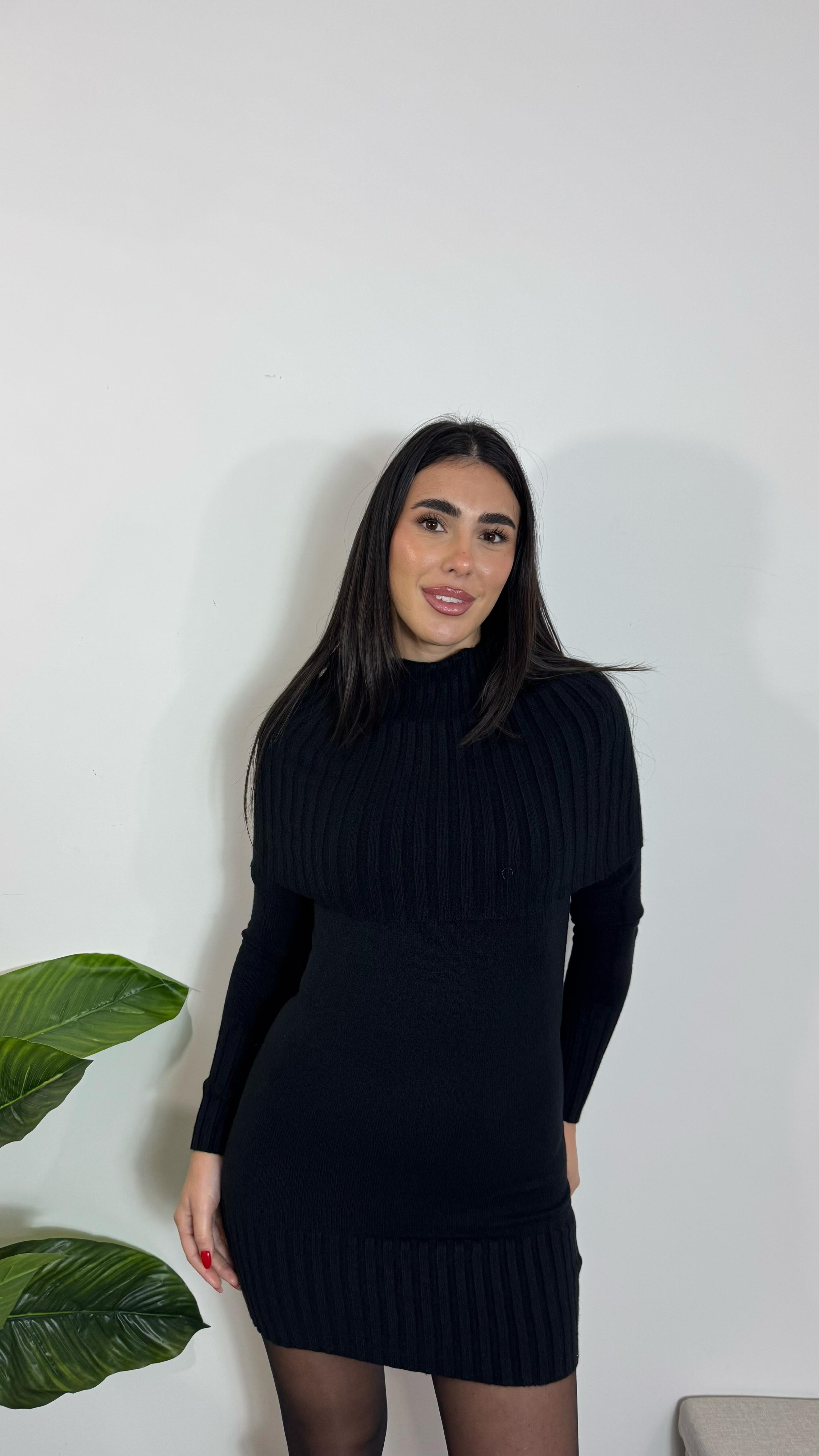 Abito Off-Shoulder Nero