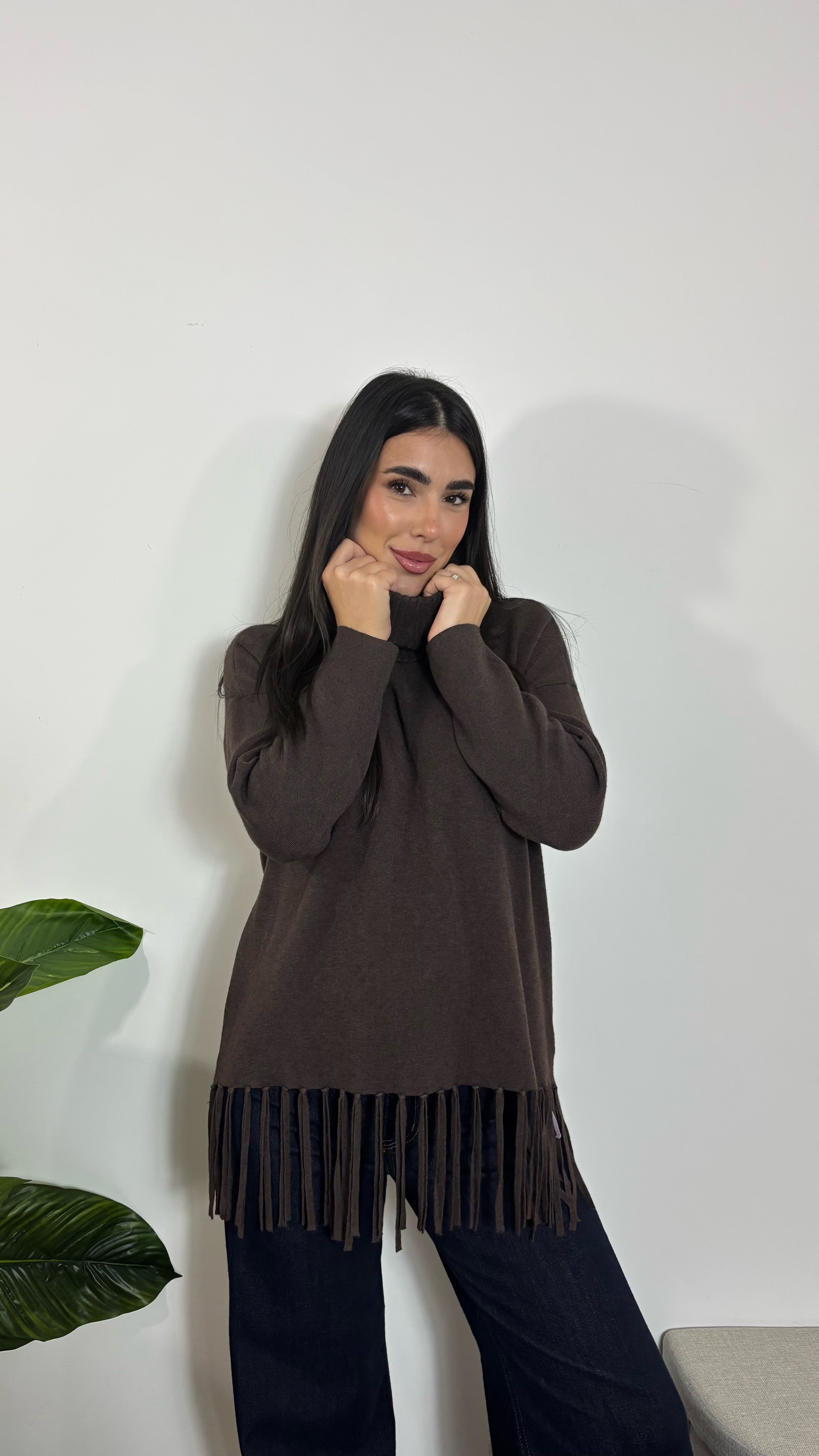 Maxi Pull Soft Fringe Choco