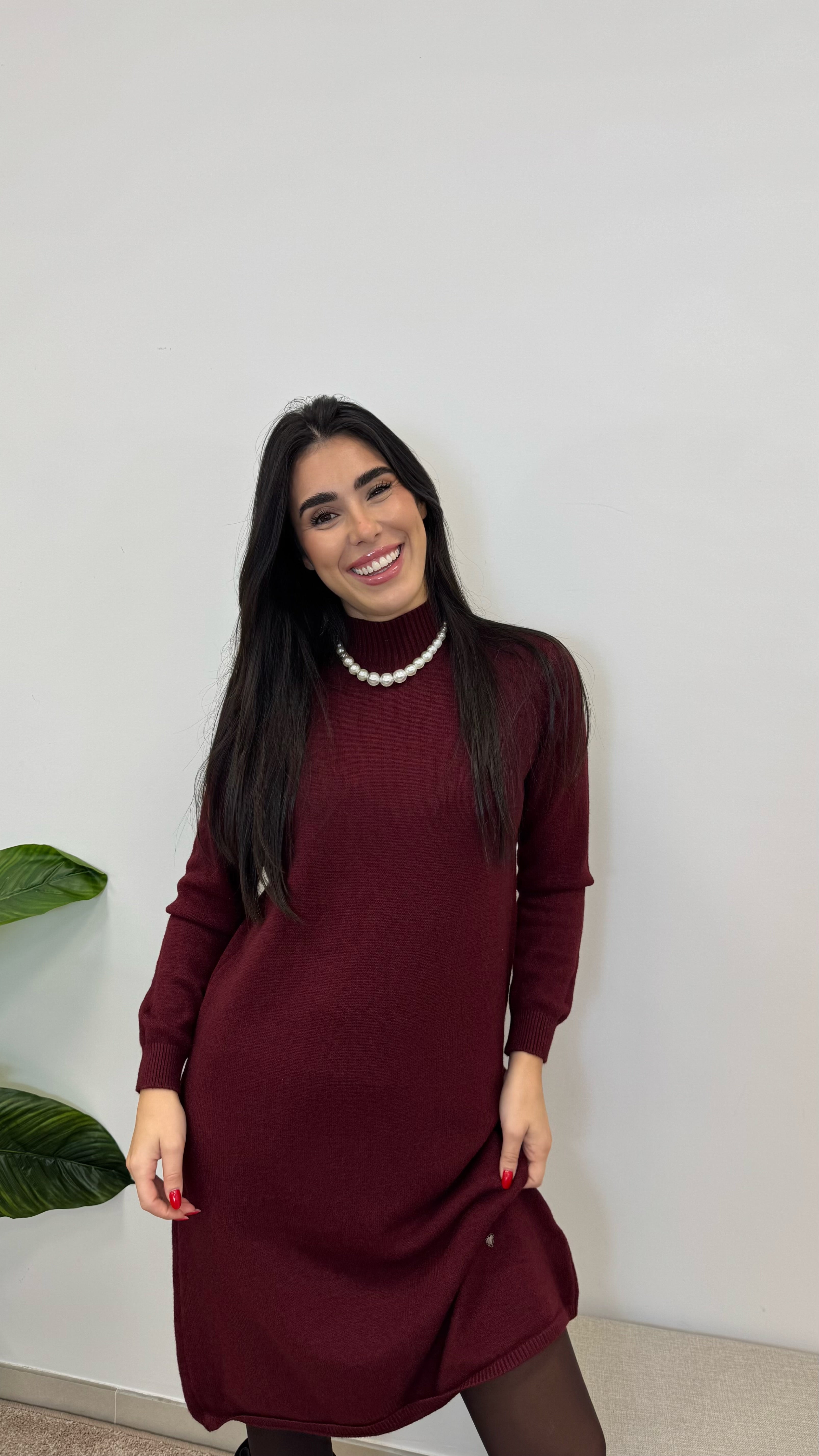 Abito Soft Touch Burgundy