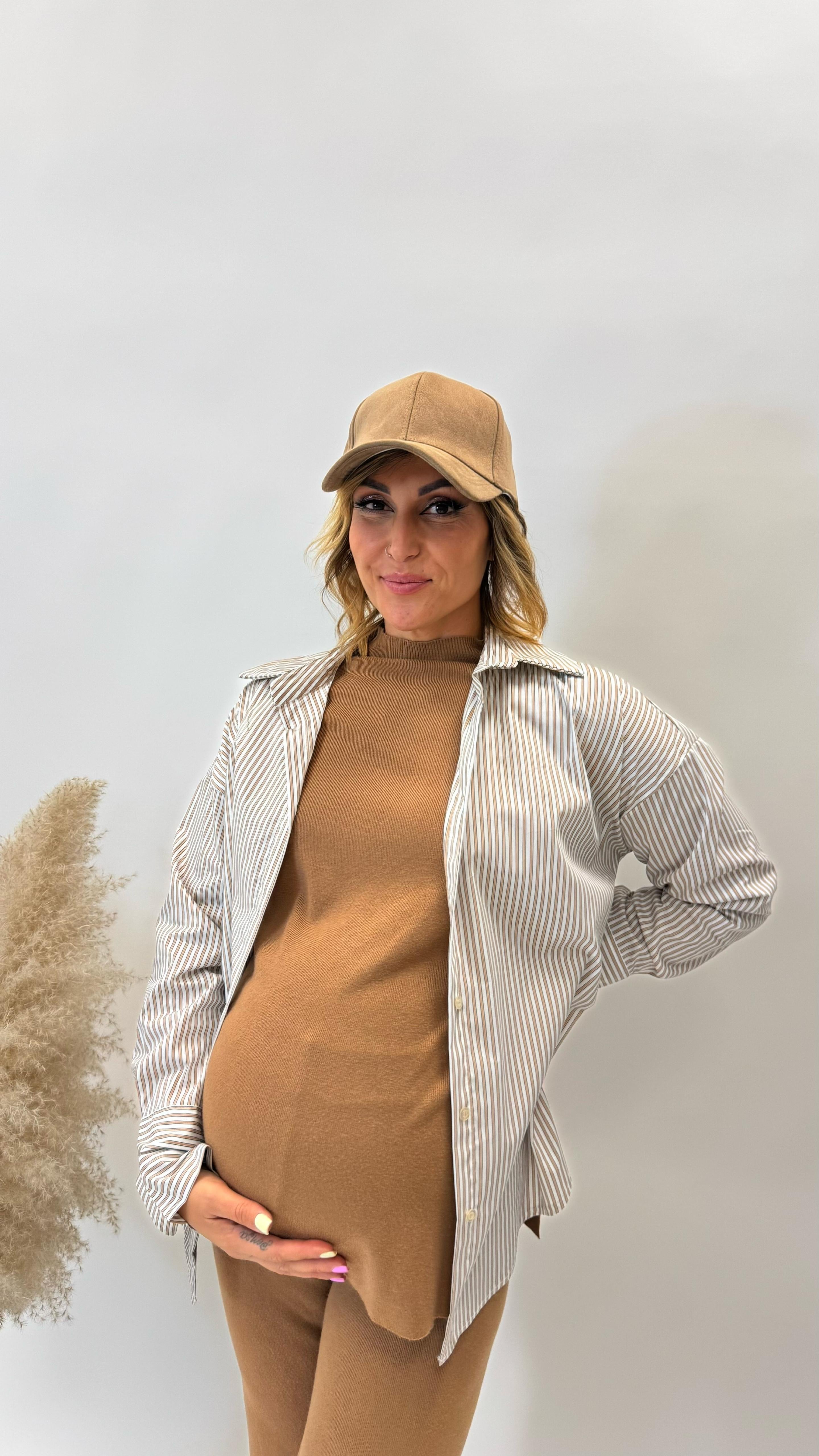 Camicia Stripes Camel