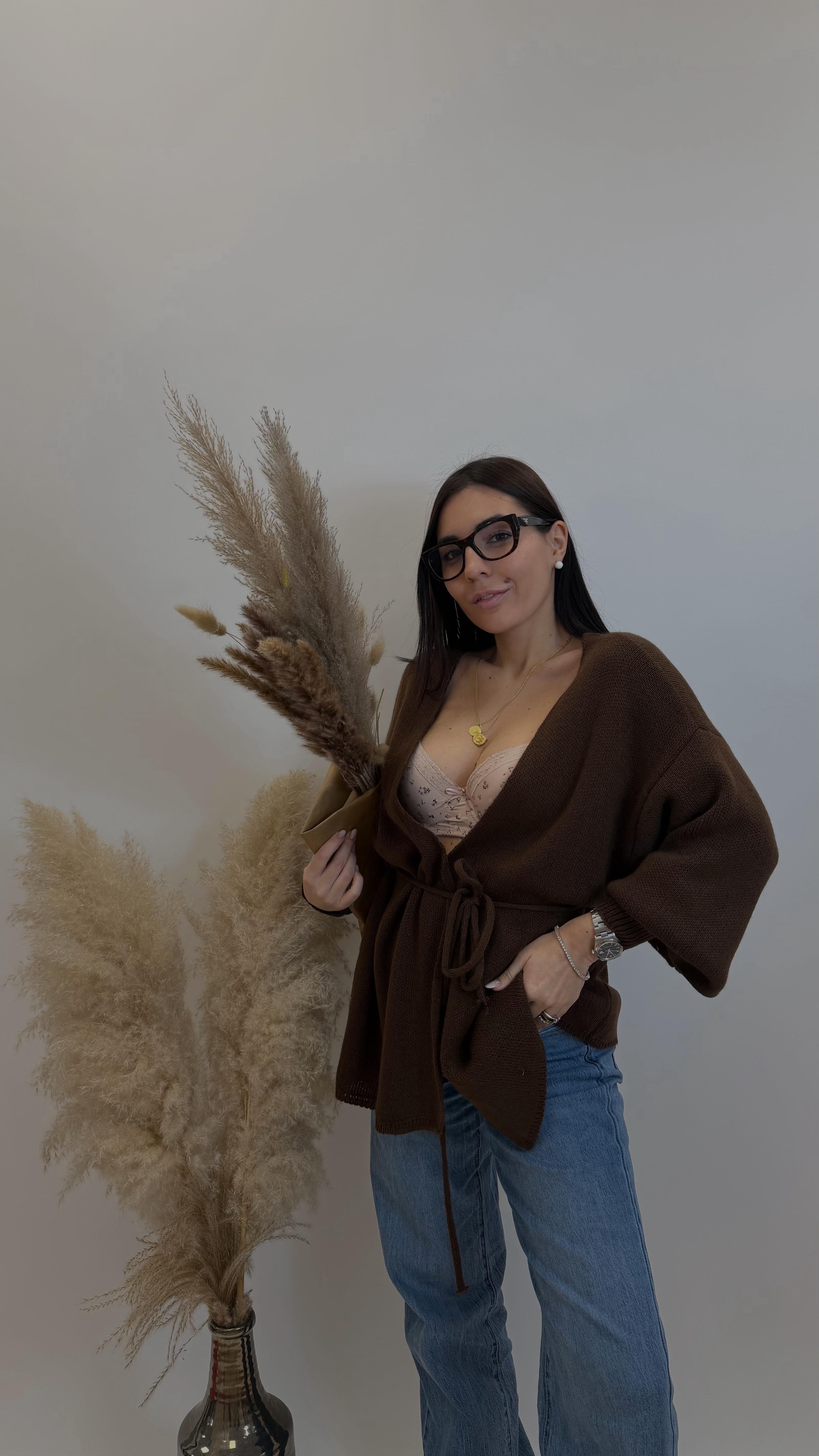 Cardigan Incrociatina Choco