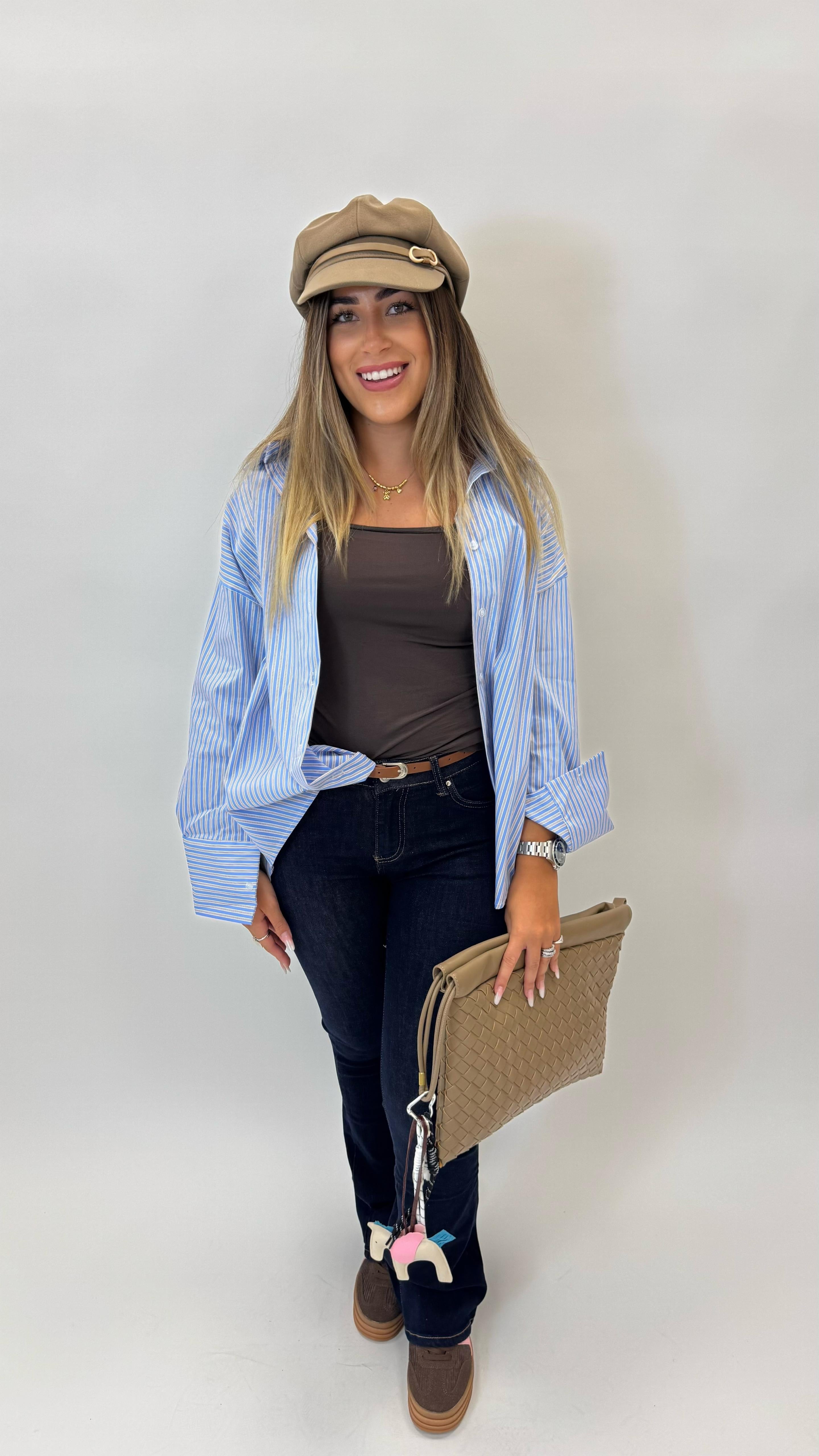Camicia Stripes Celeste