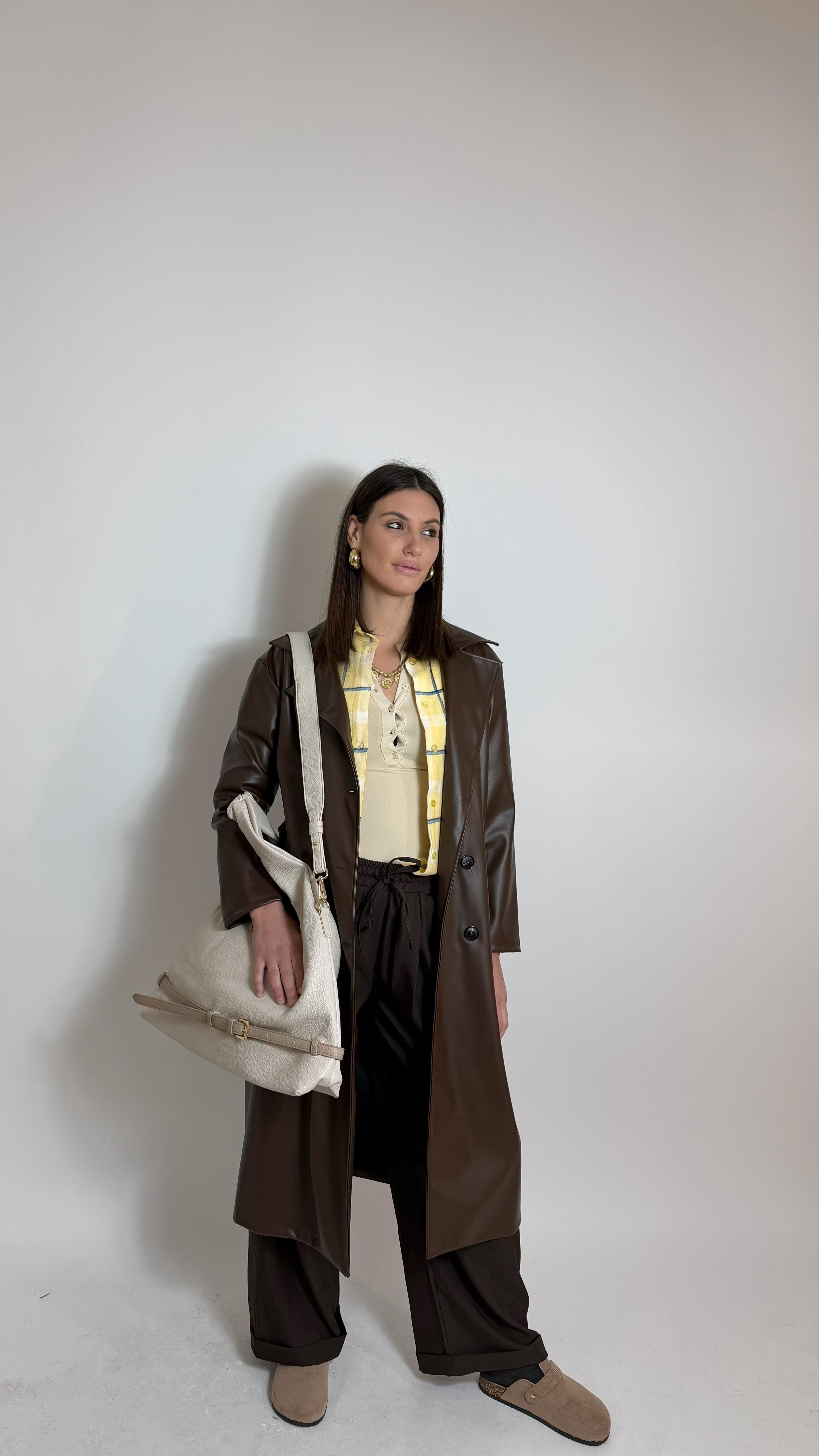 Panta Coulisse Strutturato Choco