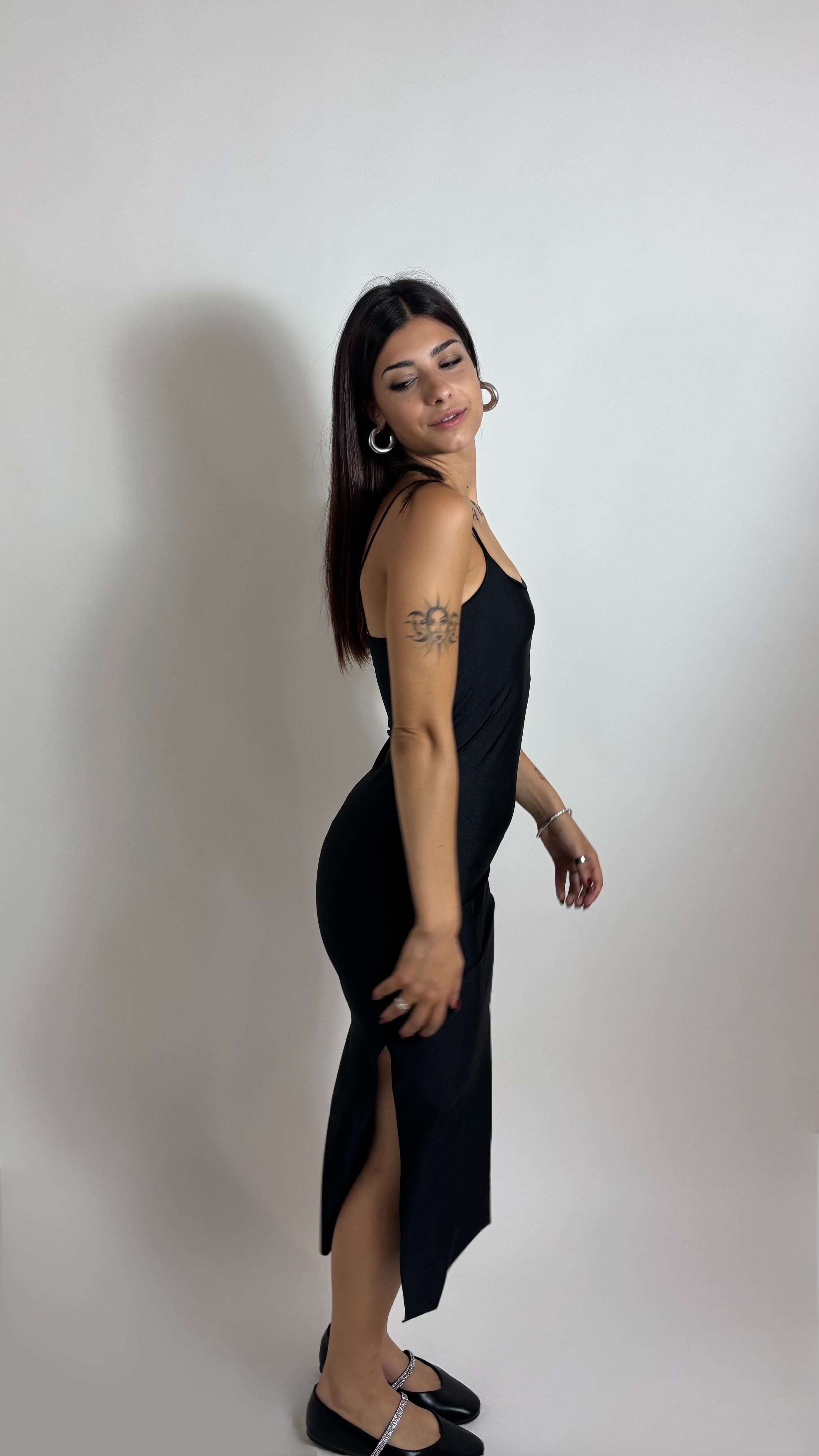 Abito Midi Stretch Nera
