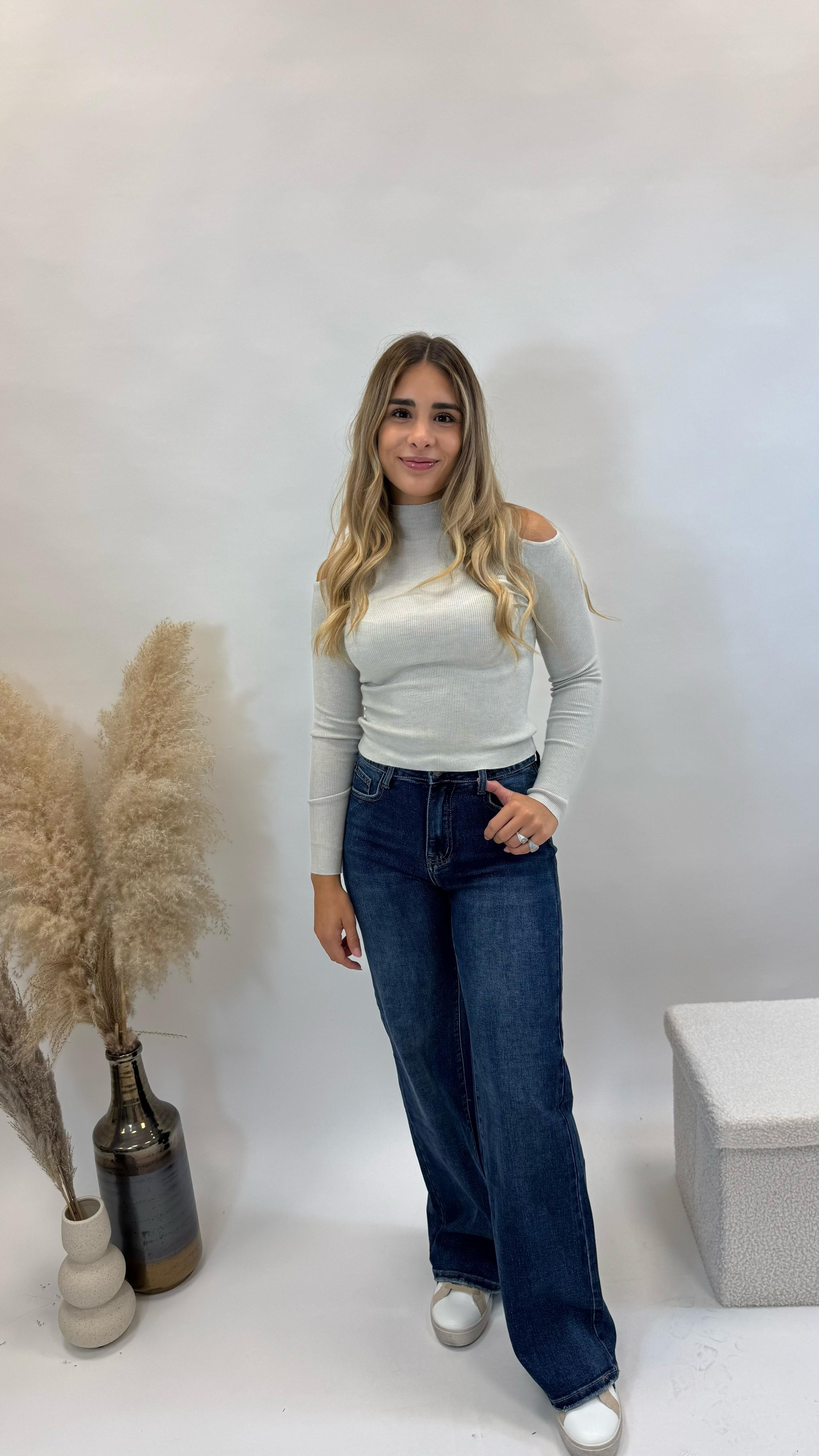 Pull Spalla Cut-Out Tortora