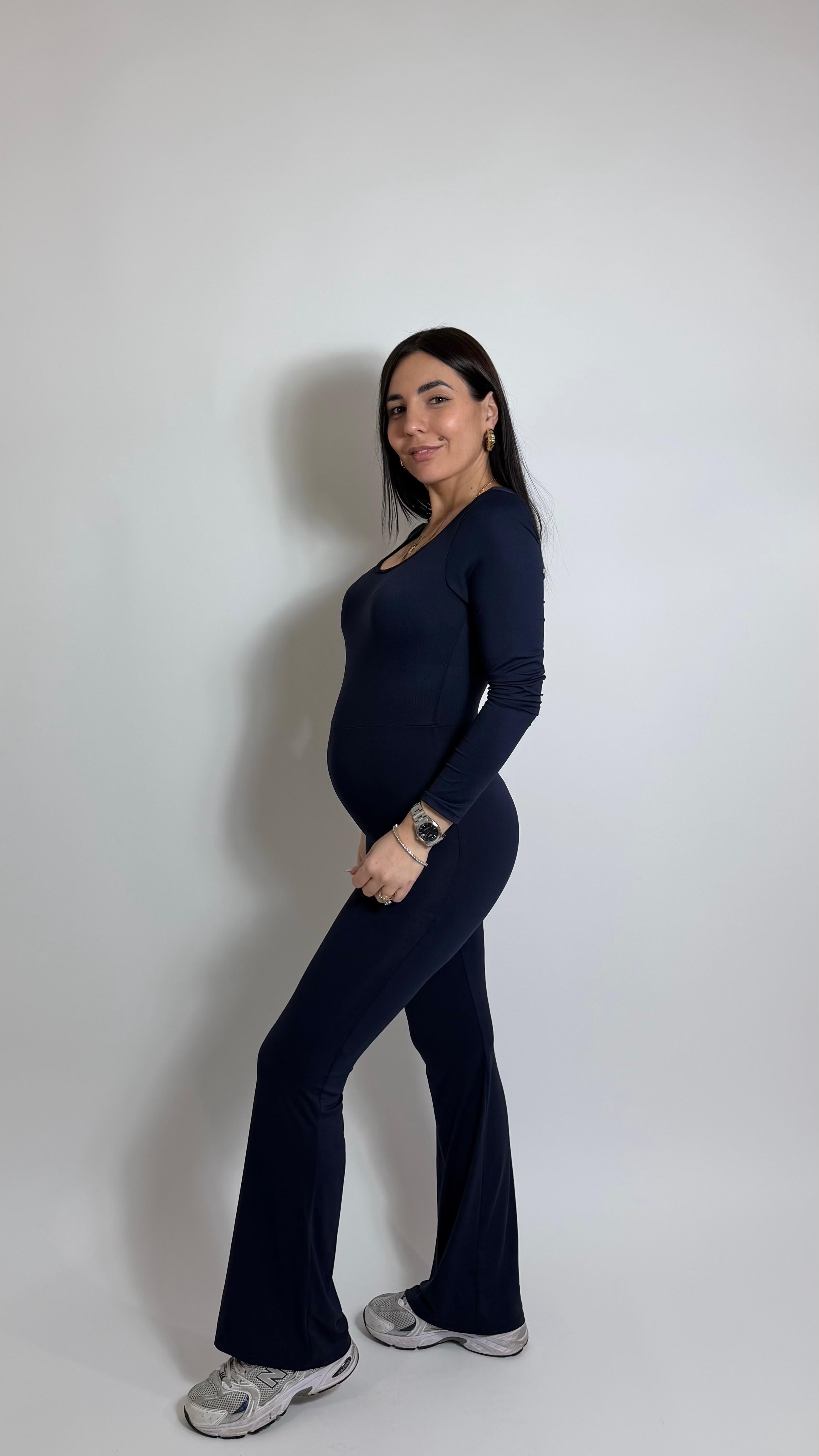 Jumpsuit Second Skin - Flare / Blu Notte