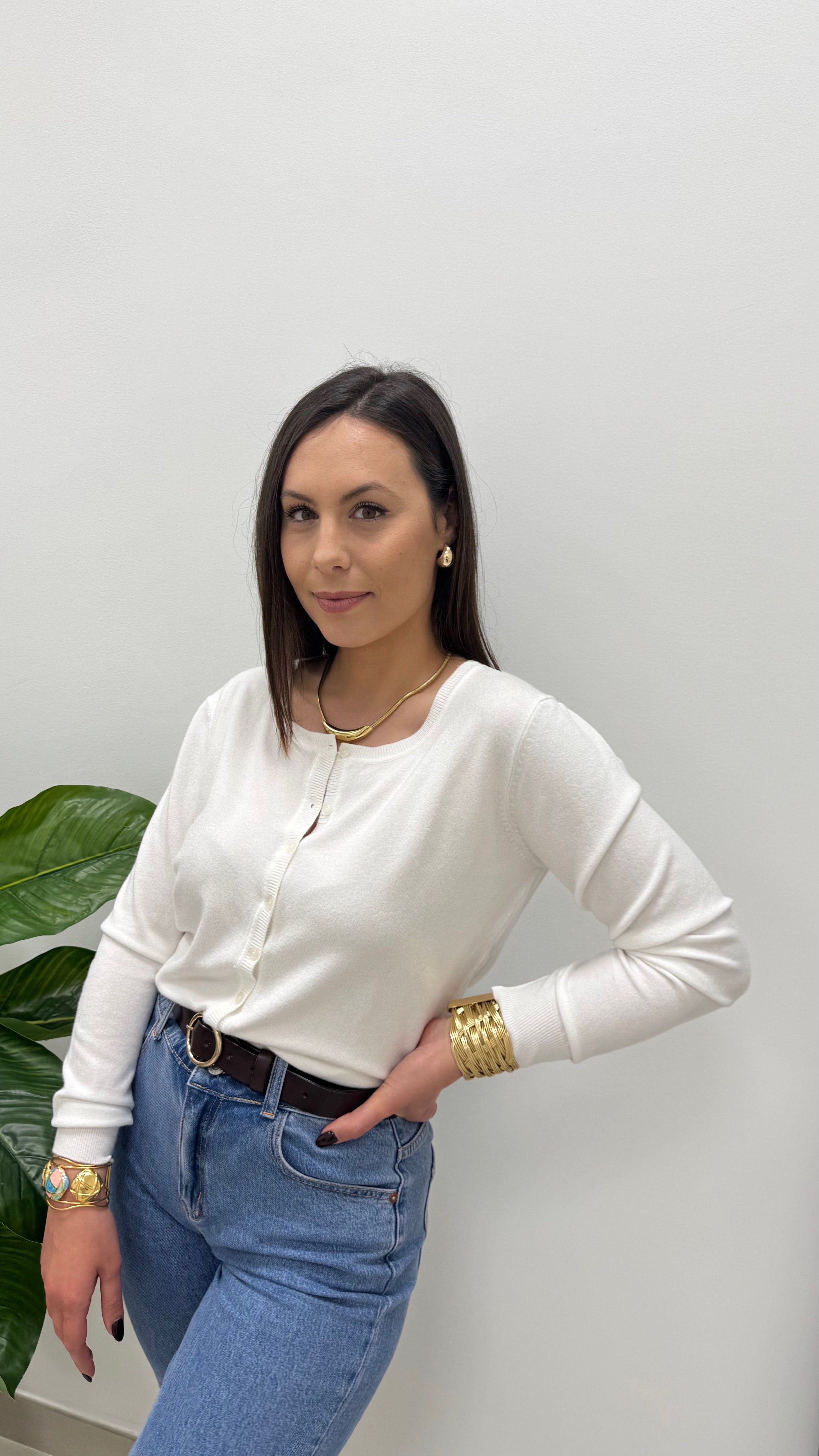 Pull Be You Bottoncini Bianco