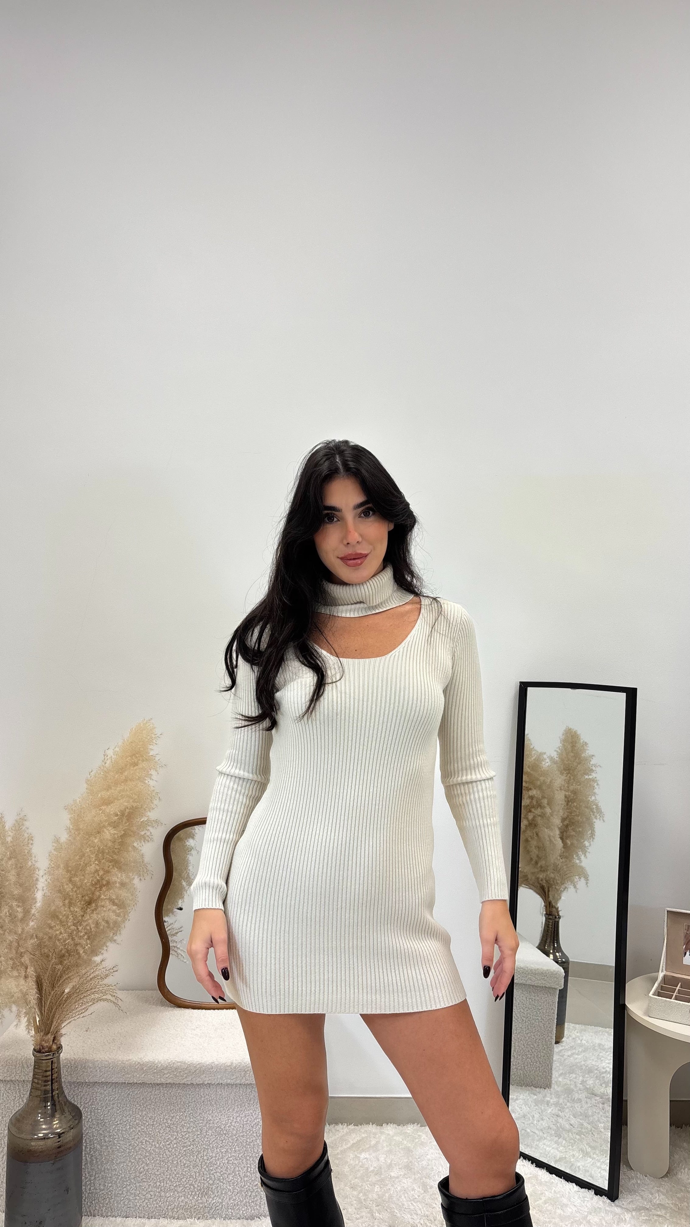 Abito Chocker Touch Burro