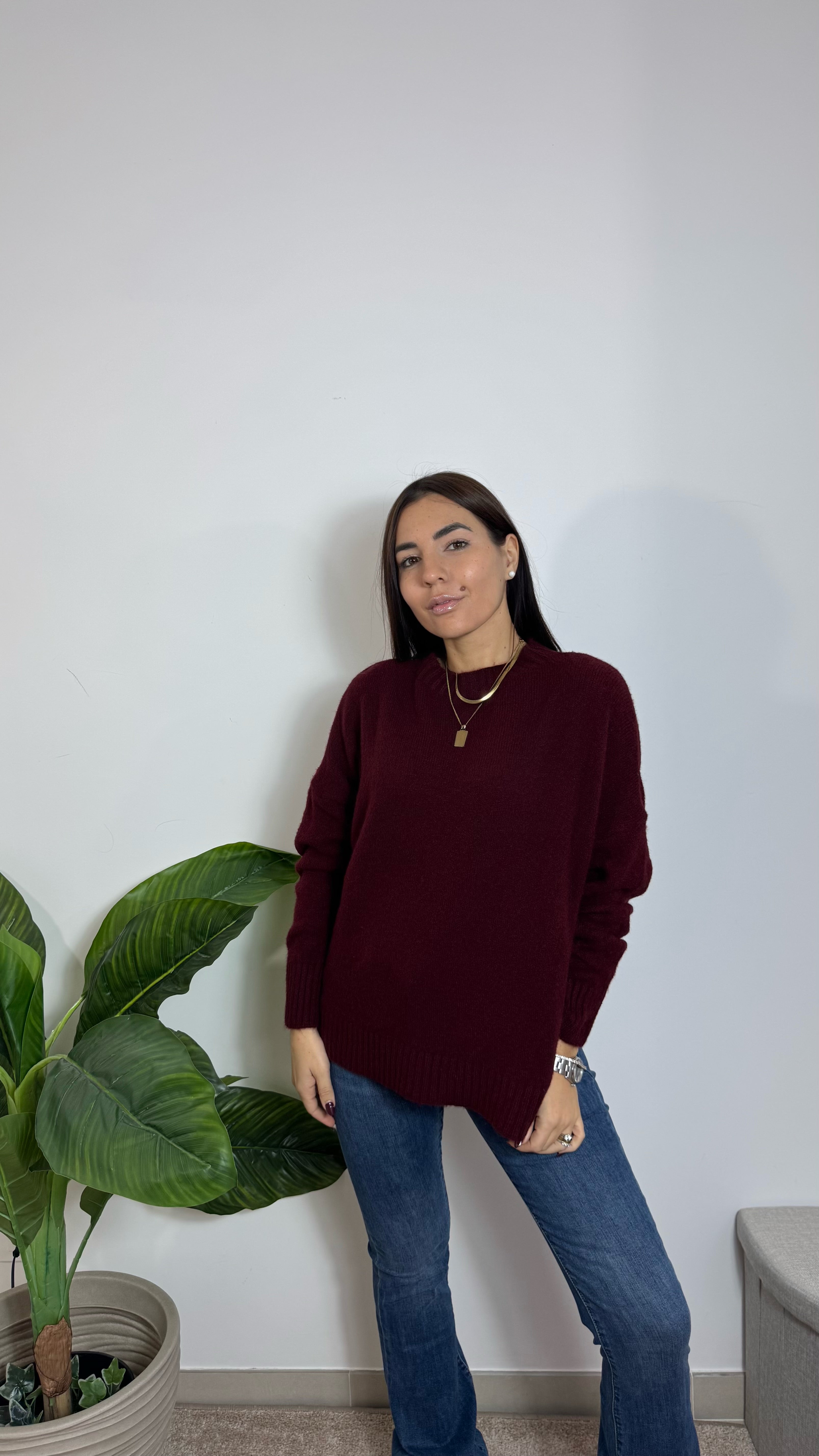 Pull Morbidissimo Girocollo Burgundy