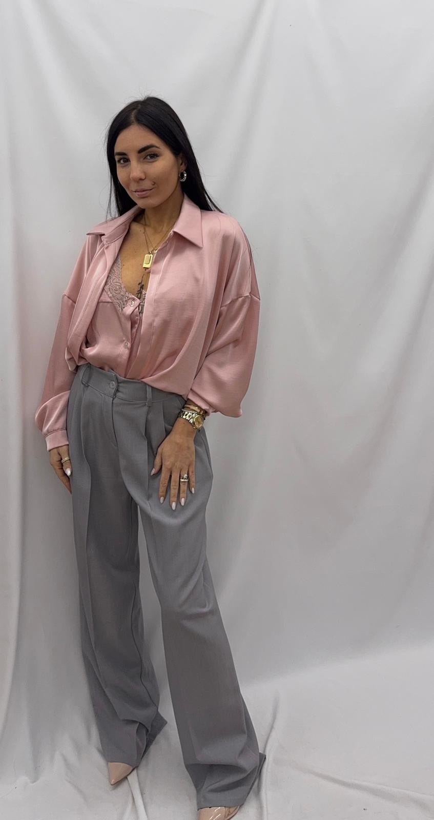 Pantalone Full Length Grigio Perla