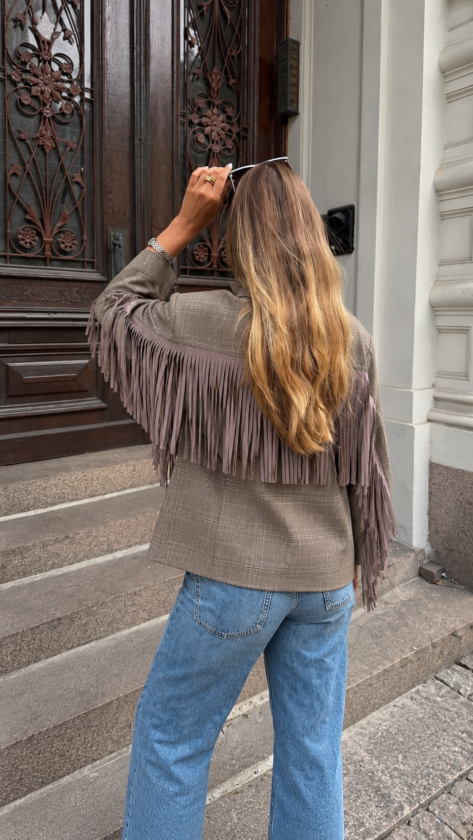 Blazer Frange Galles Grey