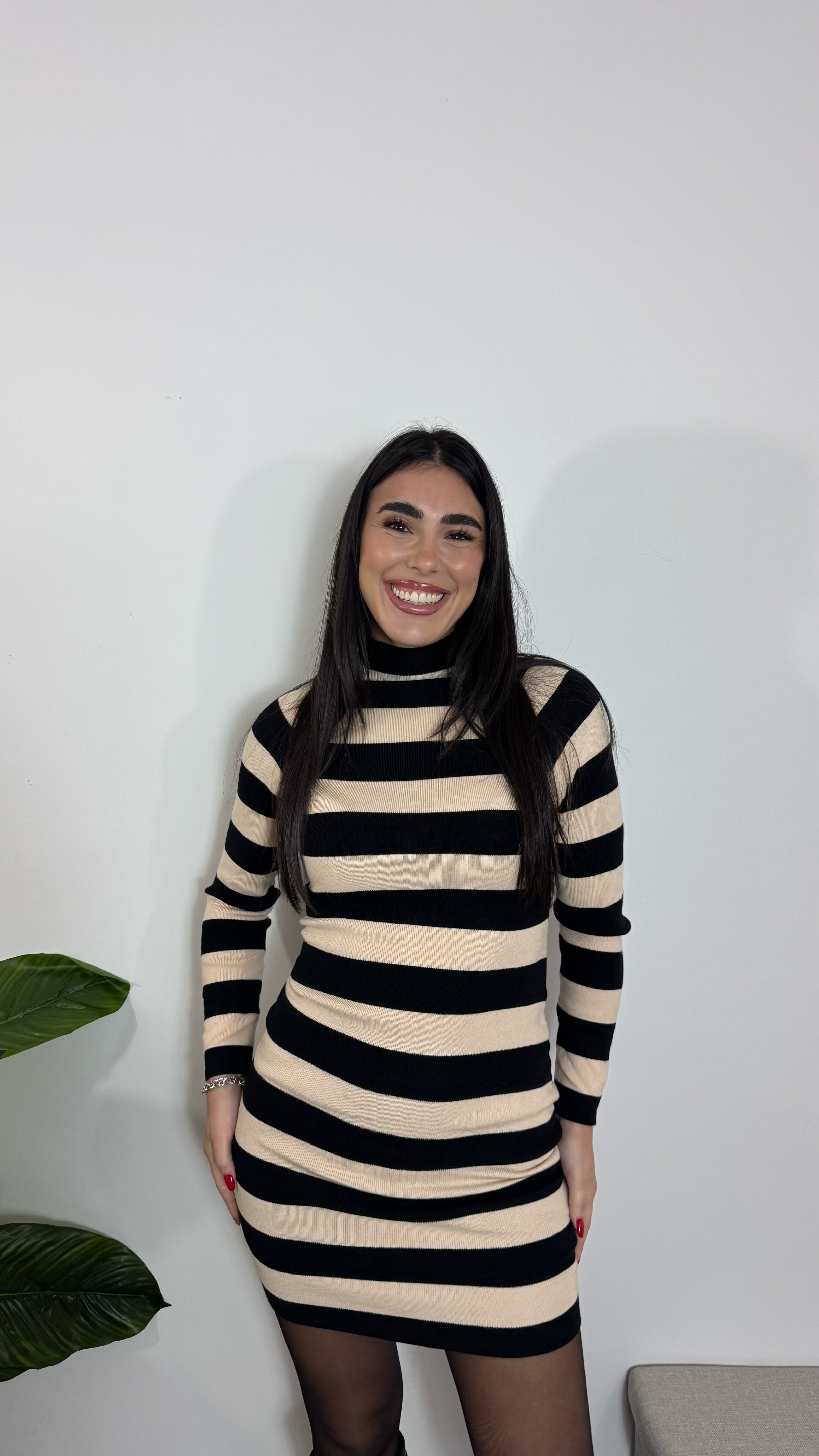 Abito In Maglia Stripes