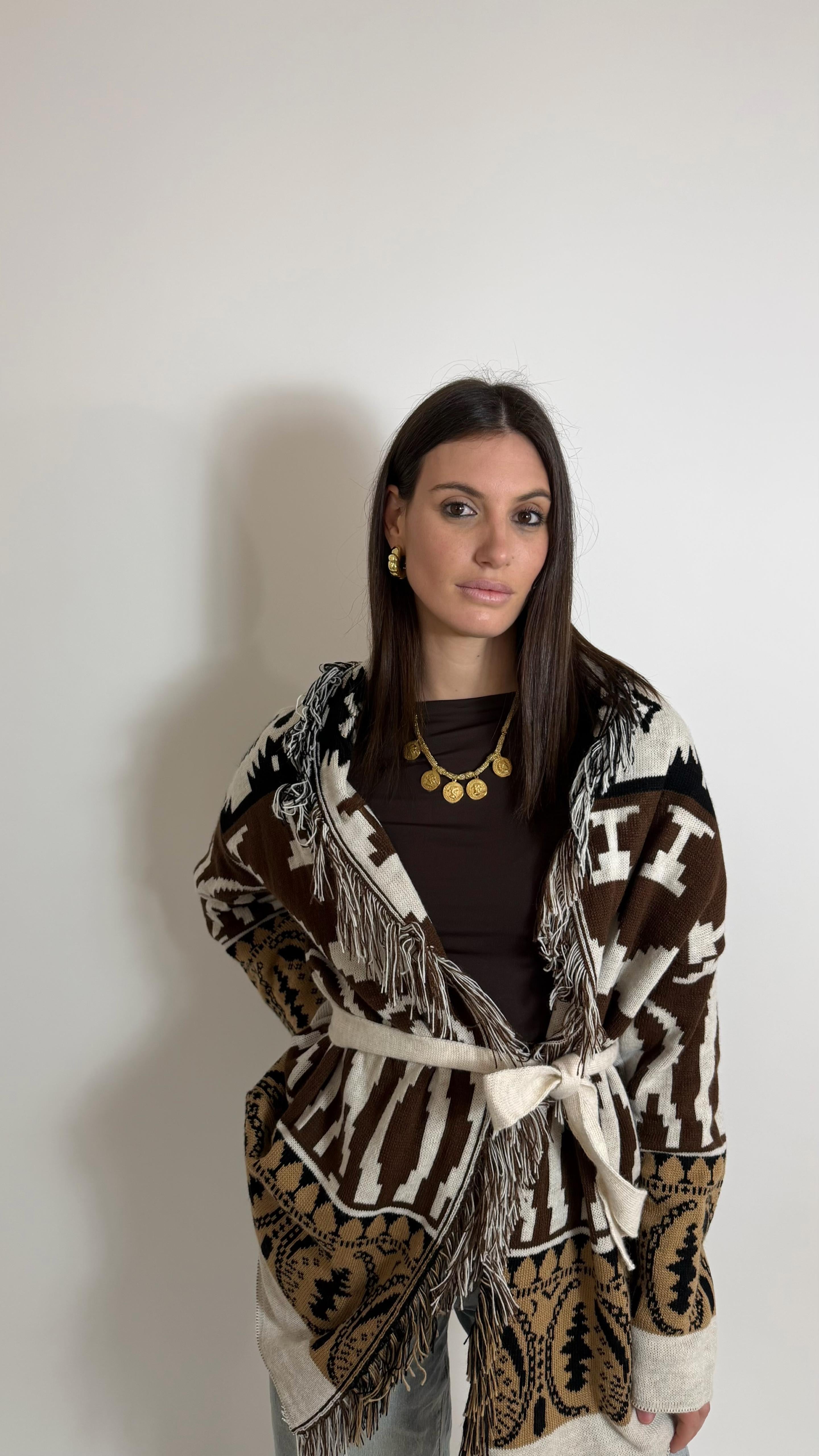 Cardigan Etnico Geometrico