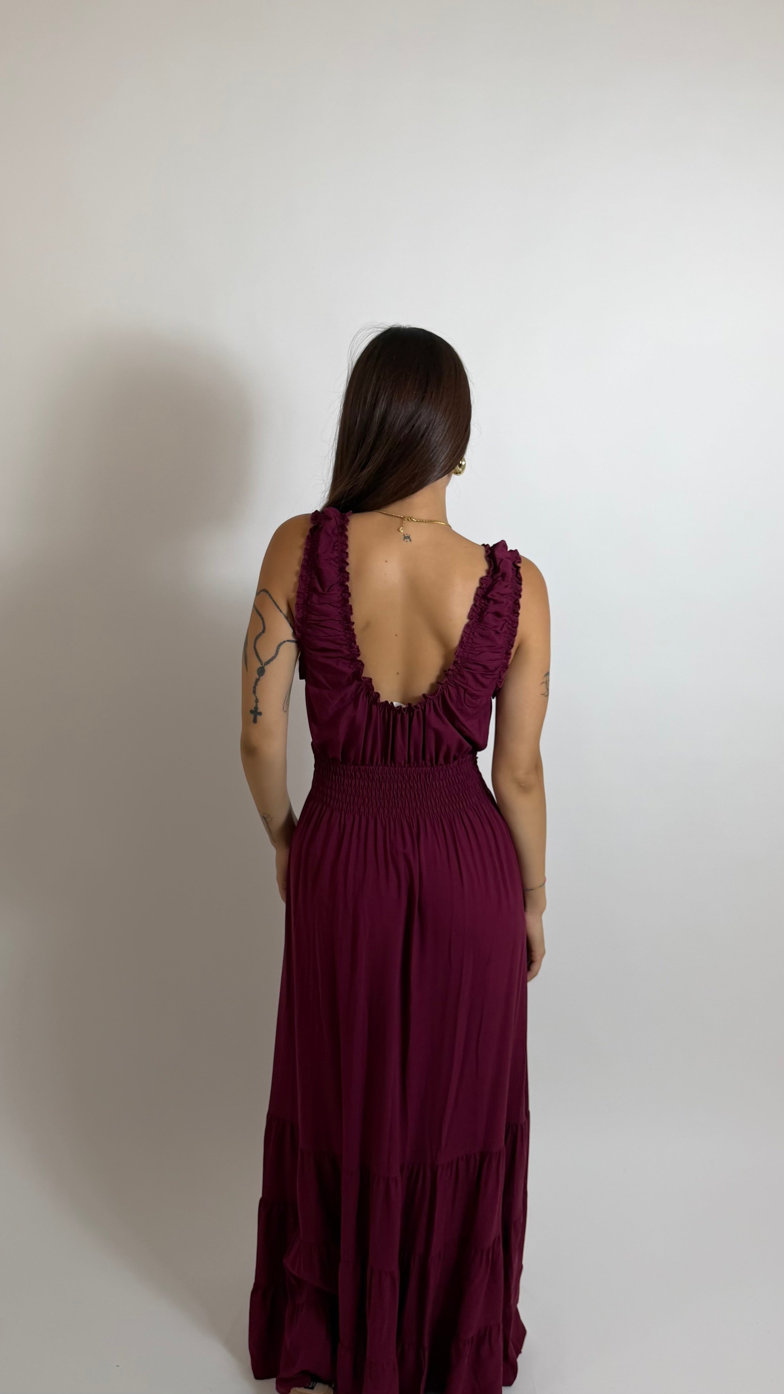 Abito Romance Bordeaux