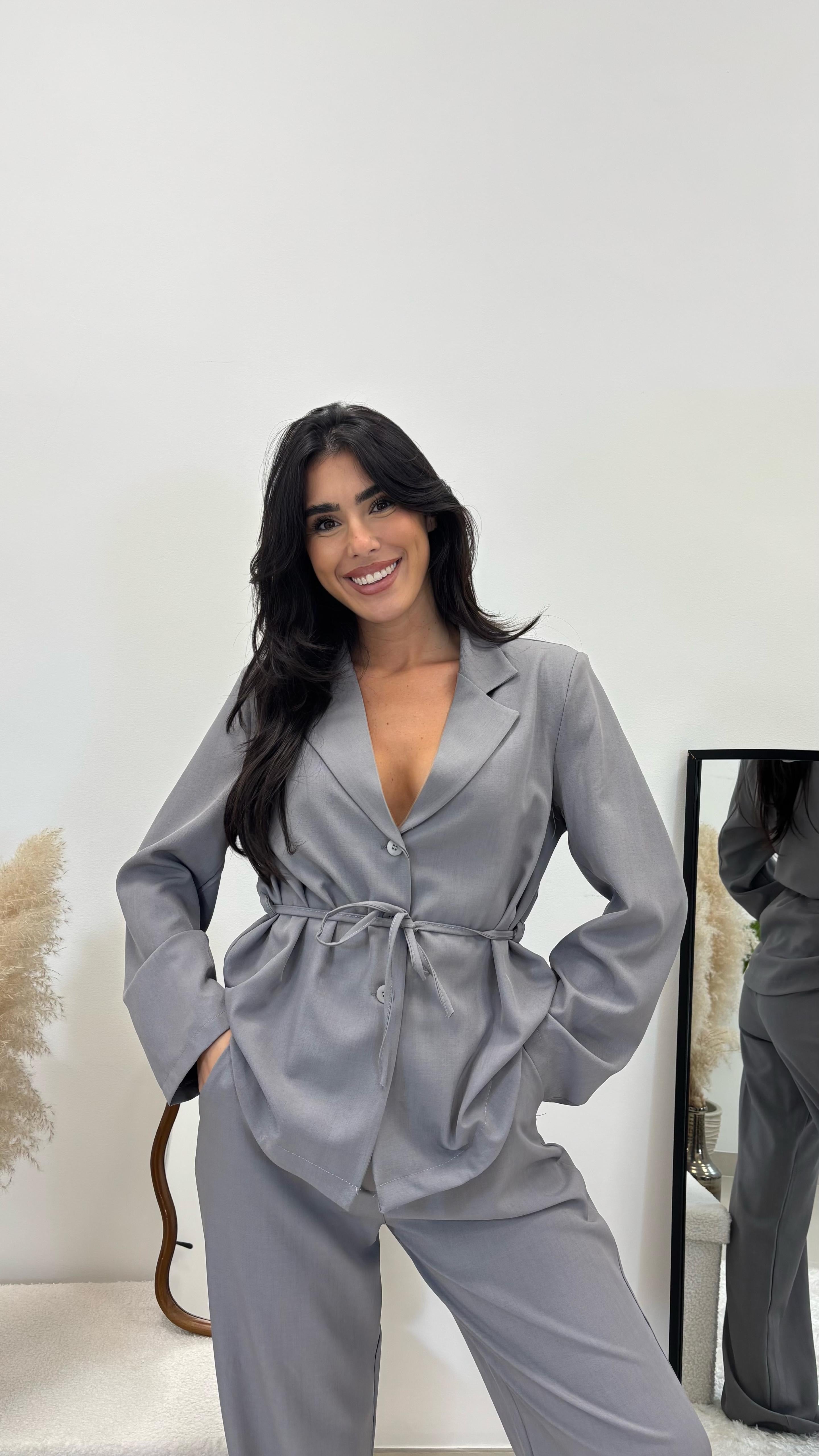 Tailleur Classic Chic Grigio Perla