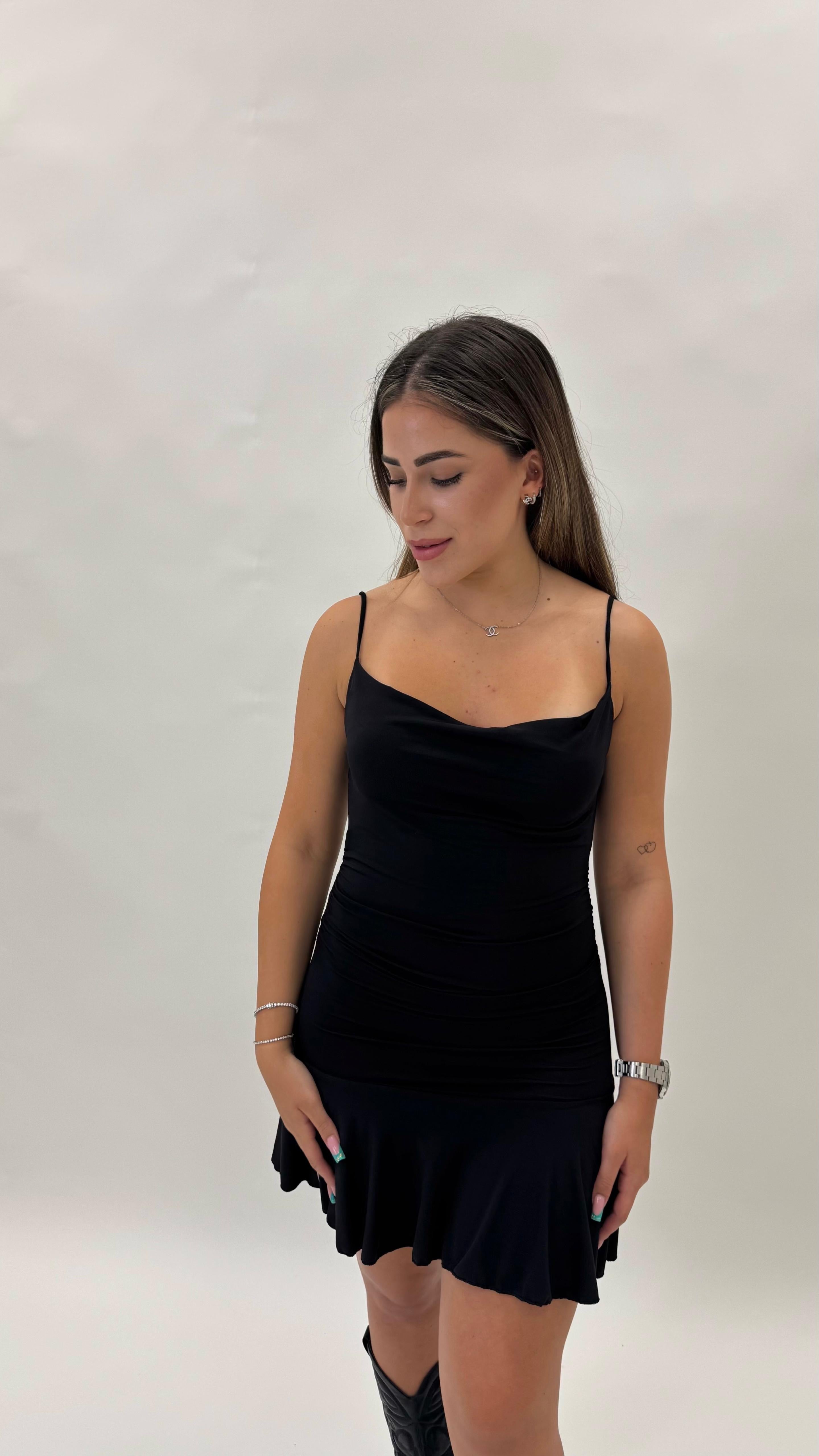 Minidress Lycra Stretch Nero