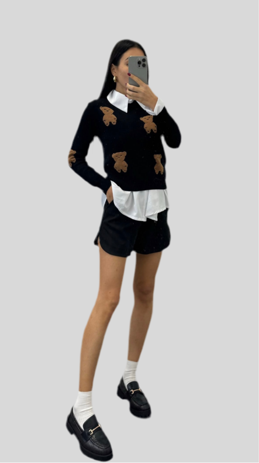 Shorts tessuto classico Nero