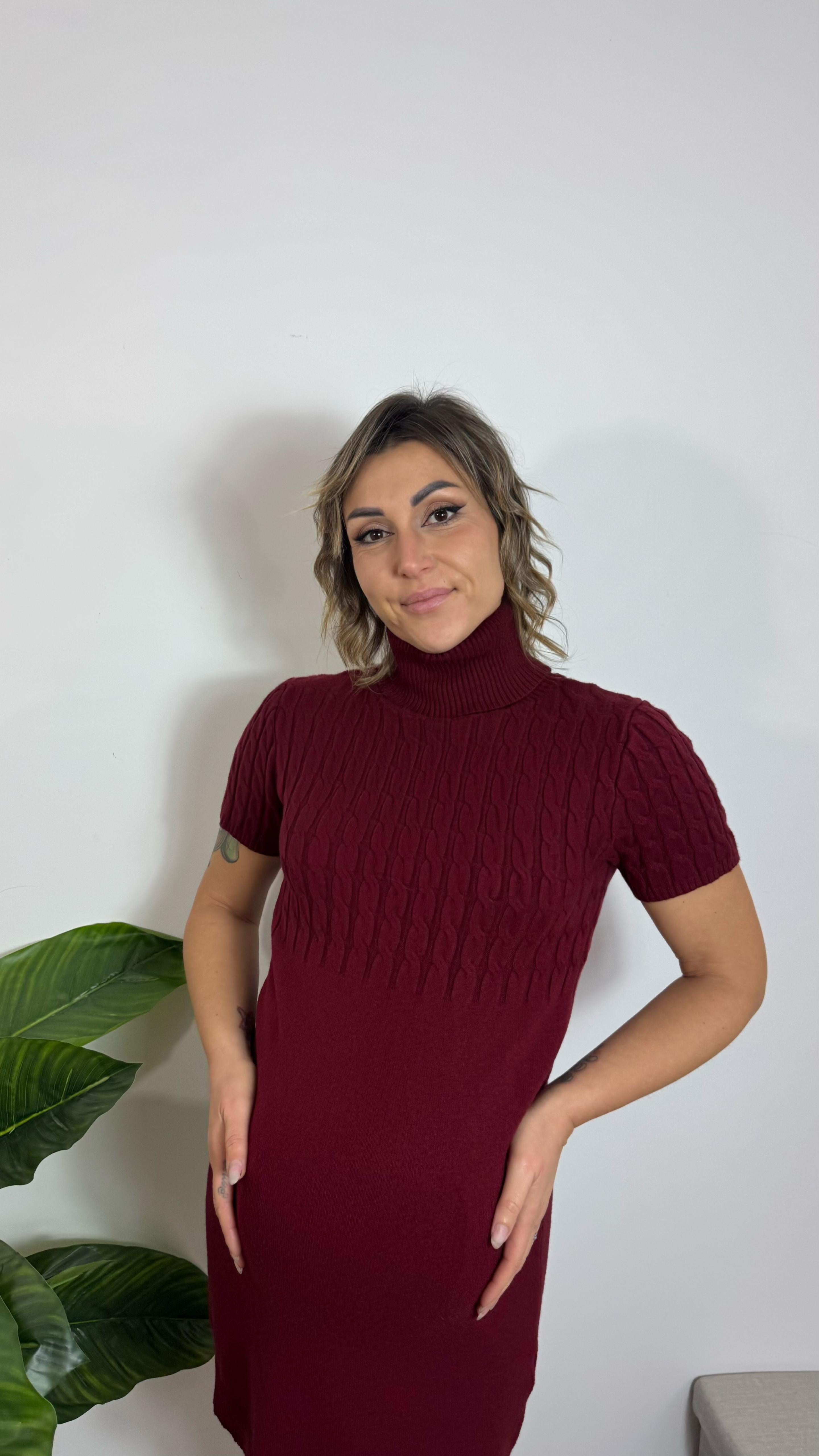 Abito Dafne Burgundy