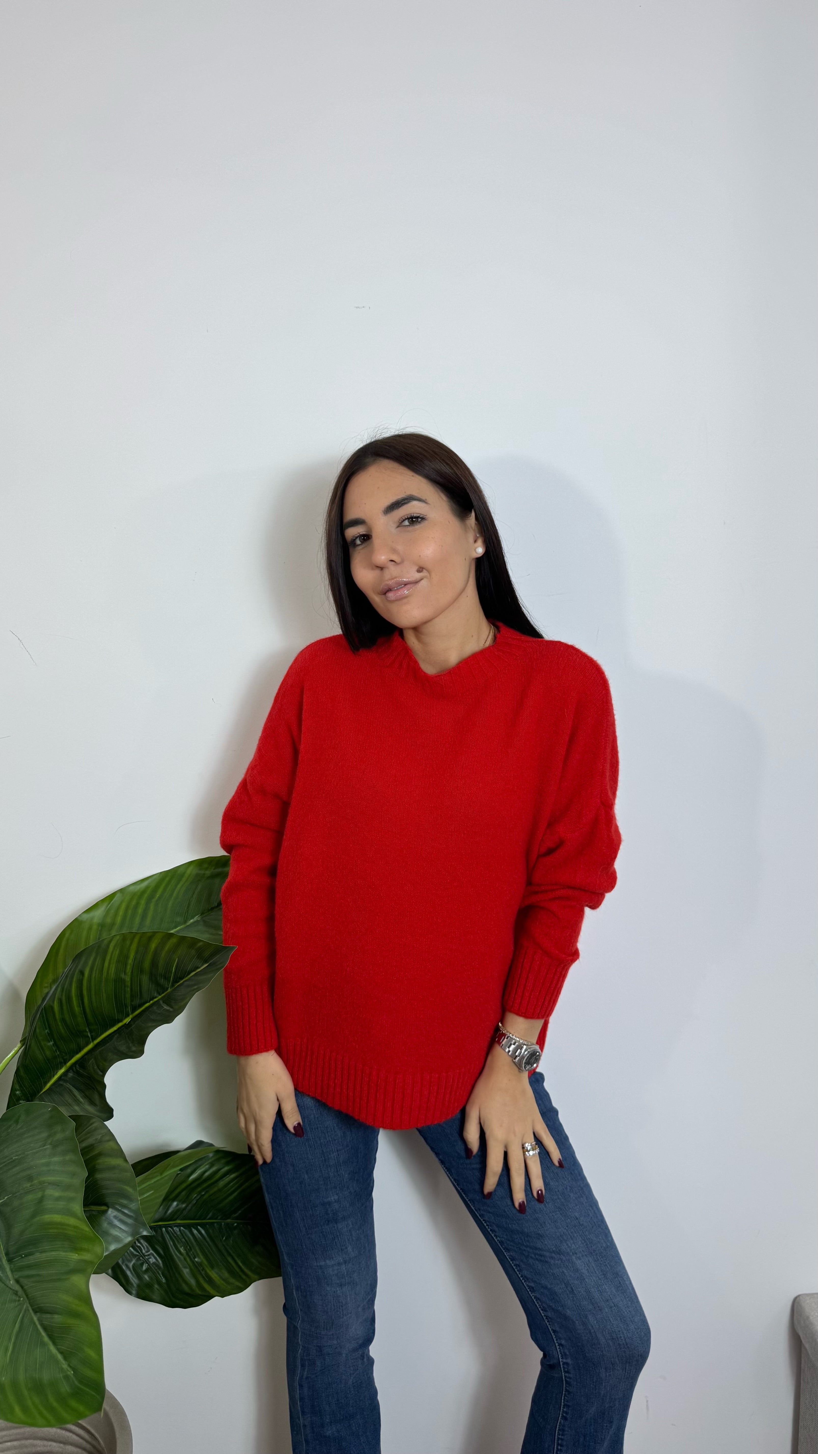 Pull Morbidissimo Girocollo Rosso