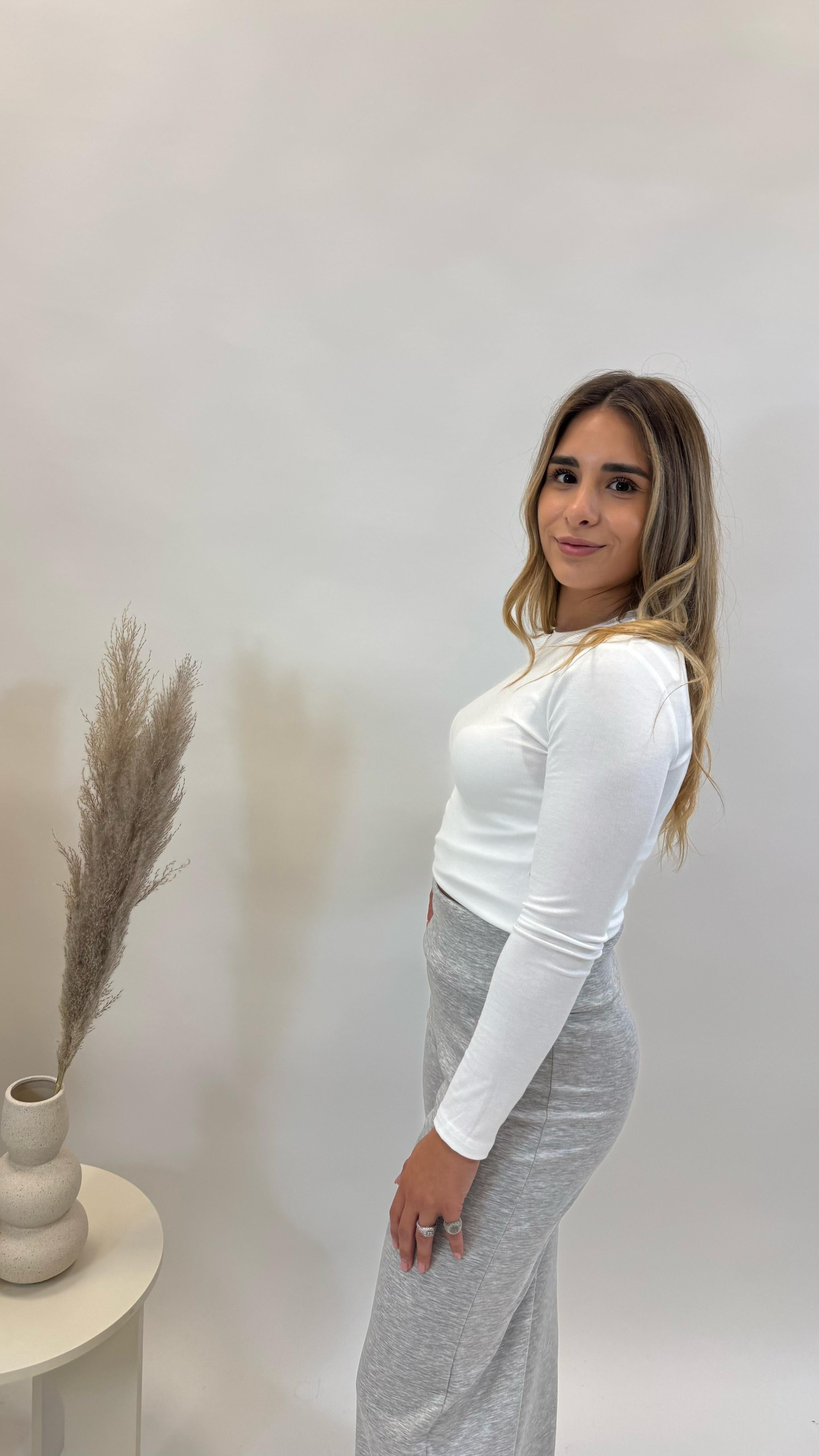 Pantalone Yoga Grigio Perla