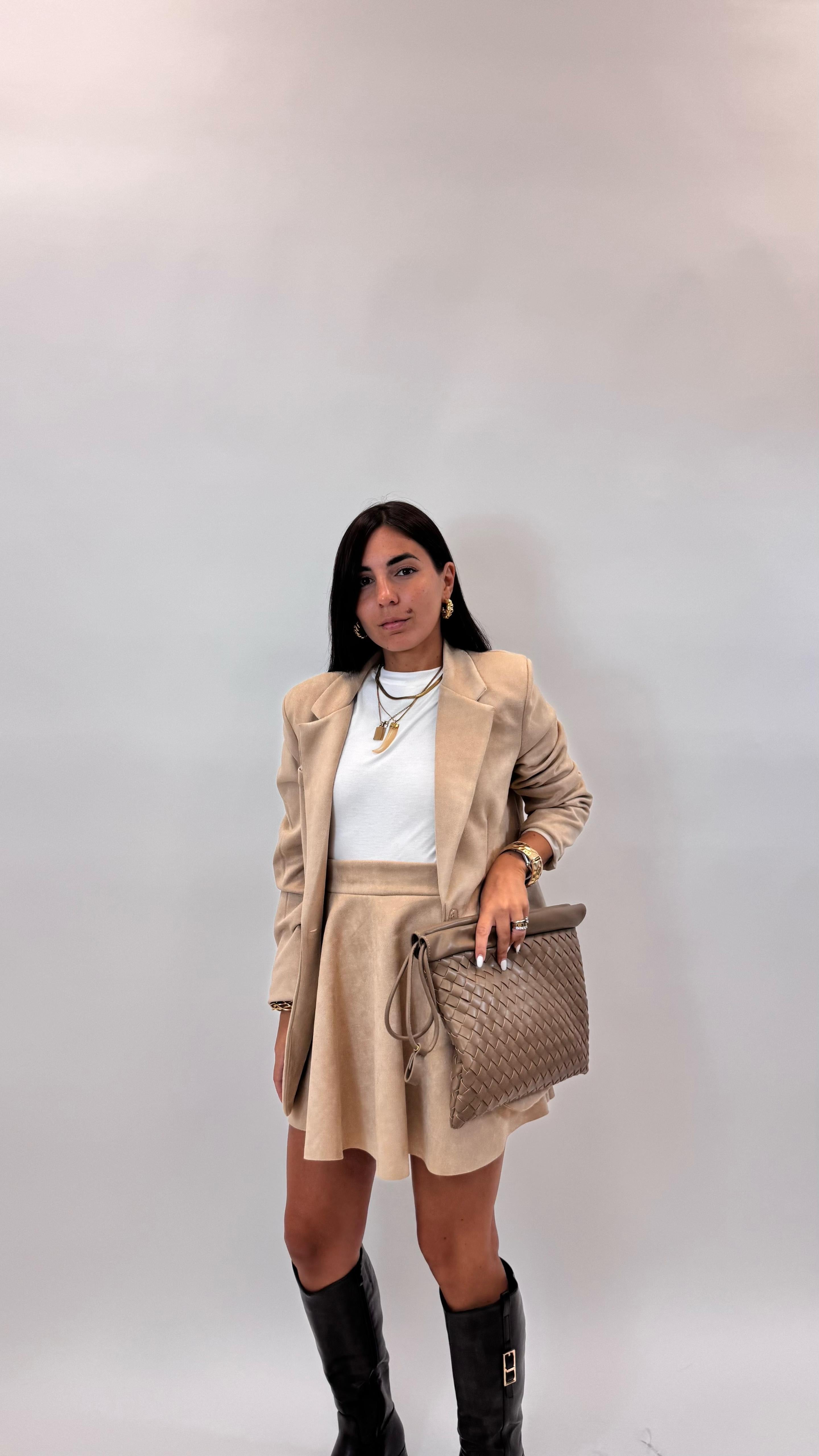 Giacca Suede Nude