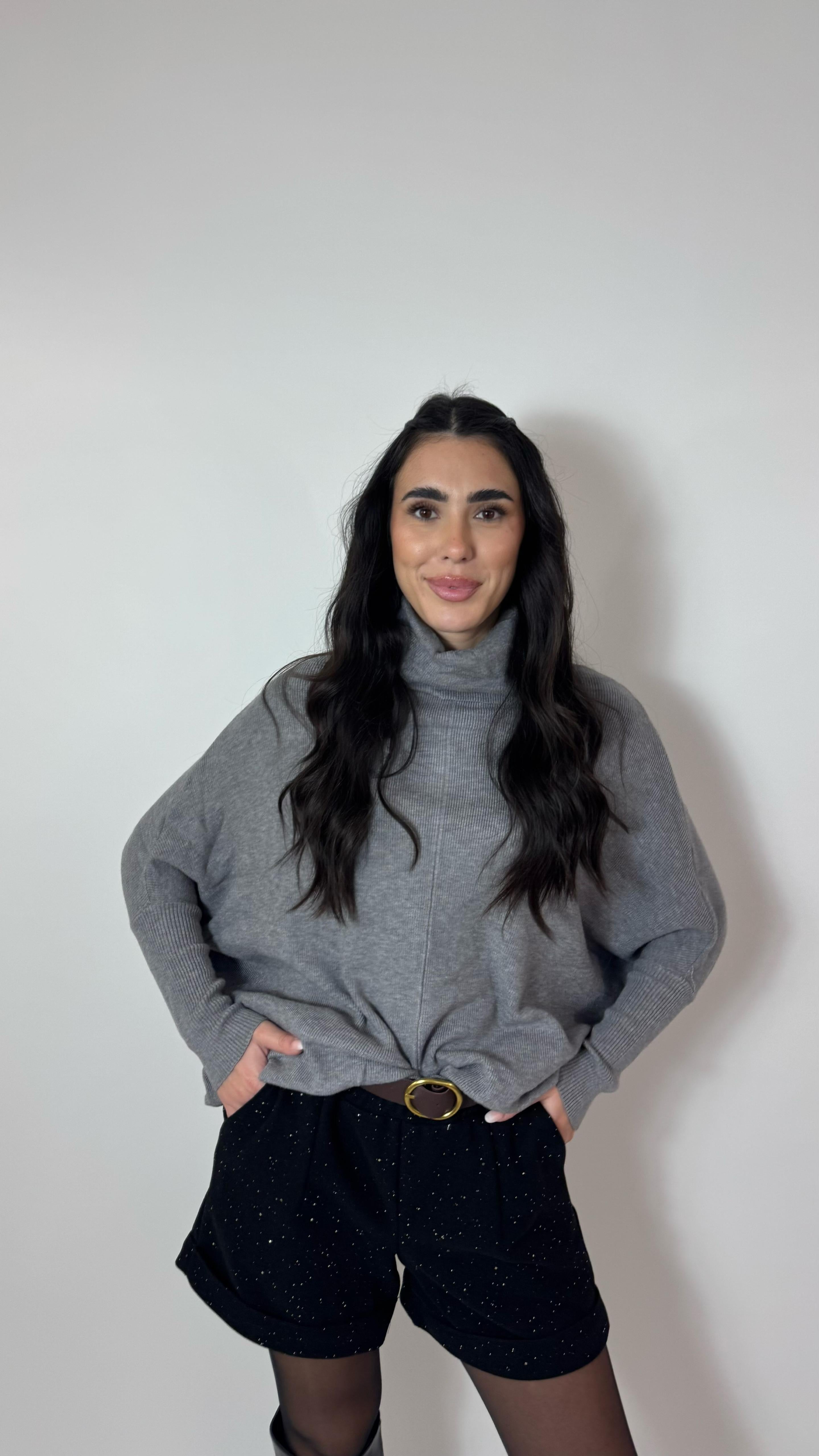 Shorts In Panno - Punti Luce Nero