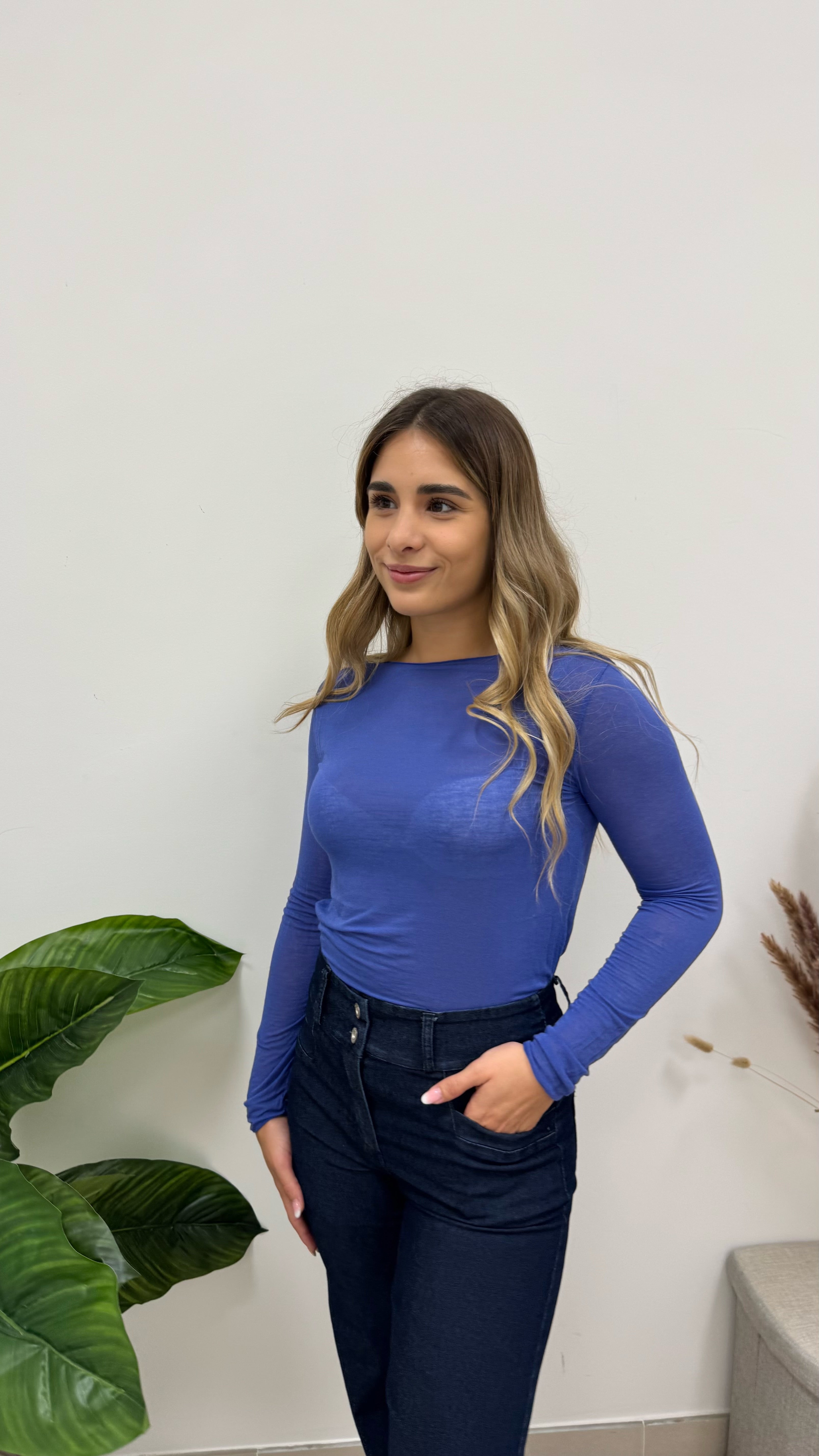 Maglia Cashmere Blu Royal