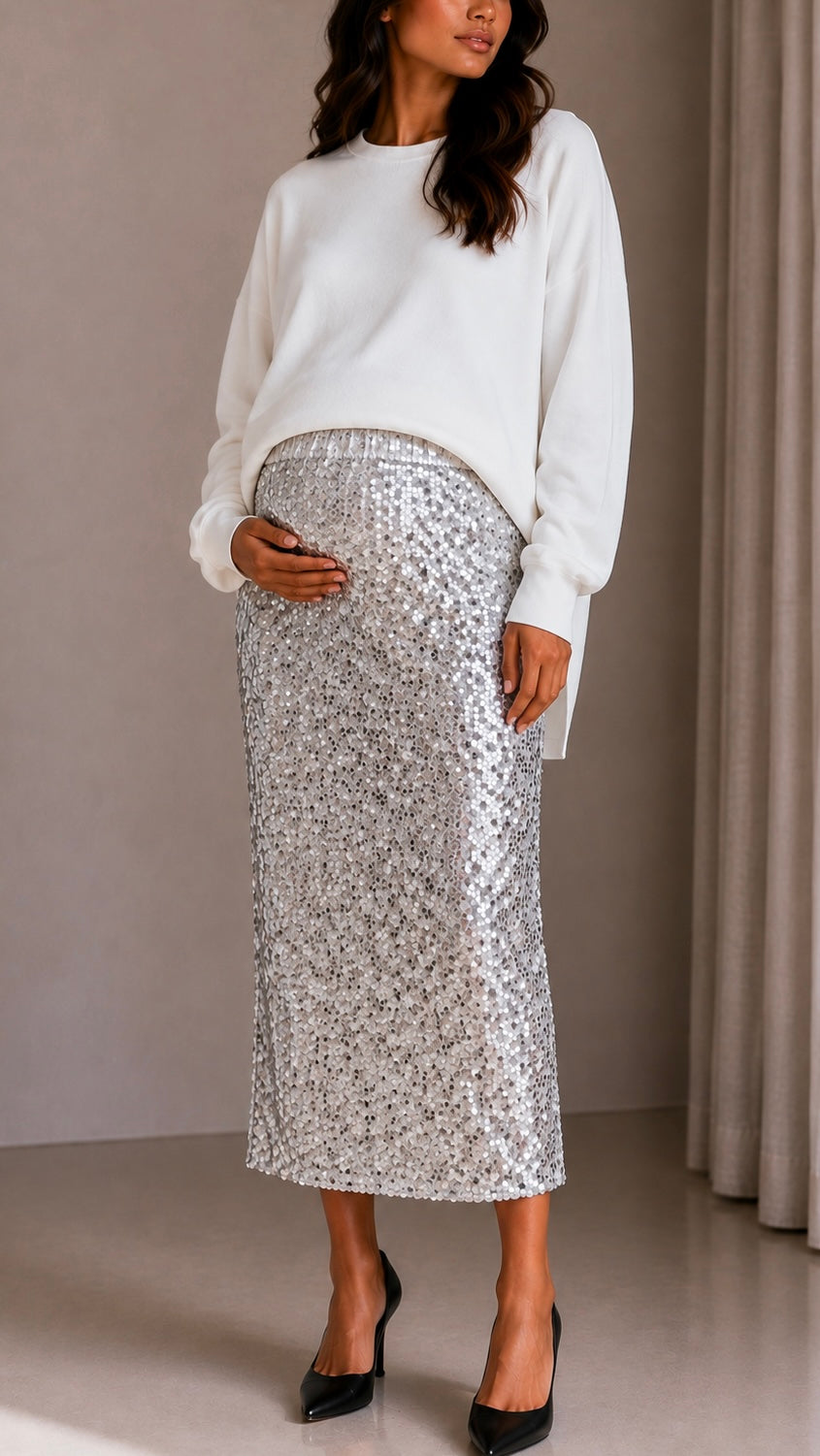 Longuette Paillettes Silver