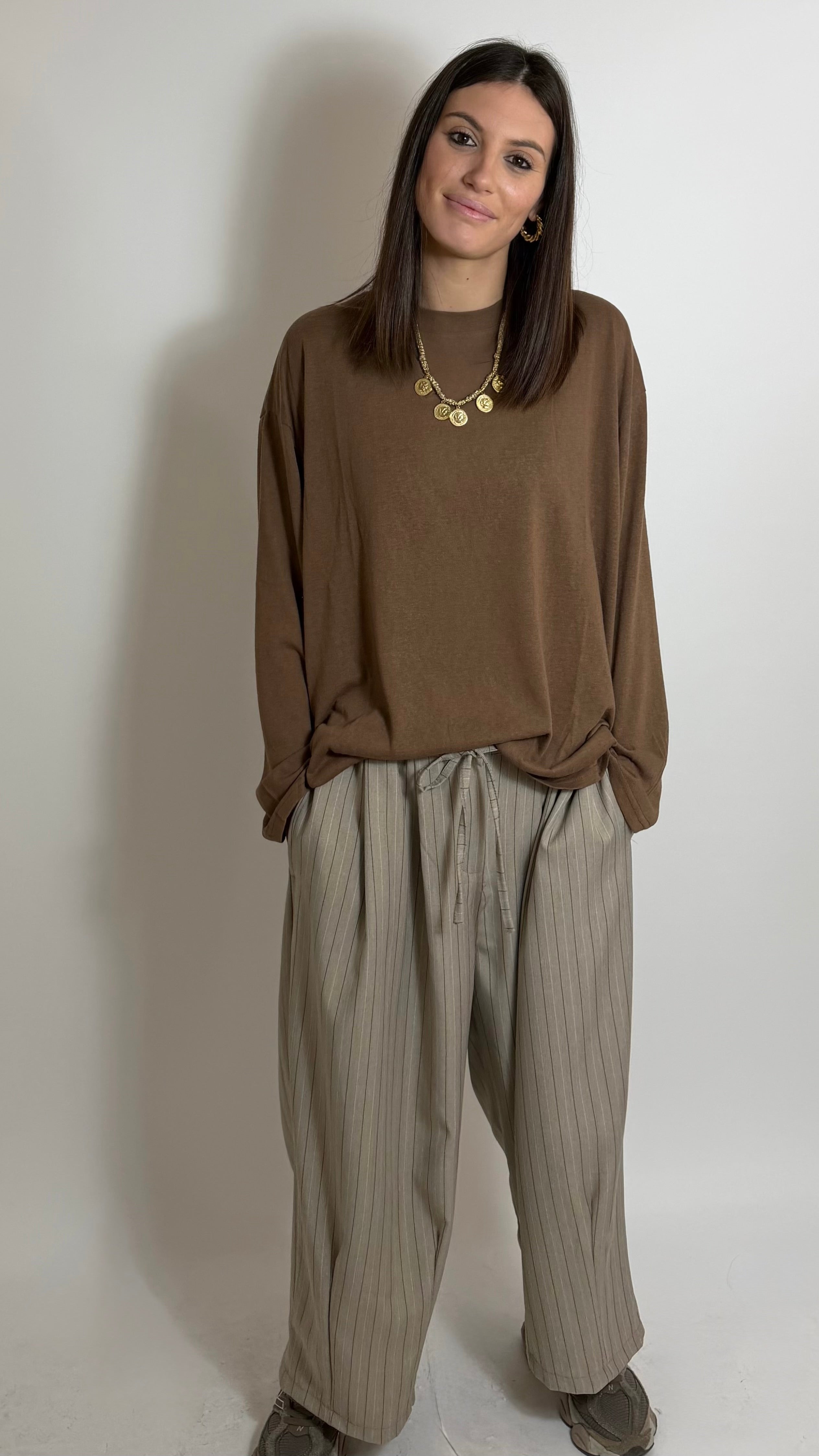 Pantalone Soft Fit Gessato