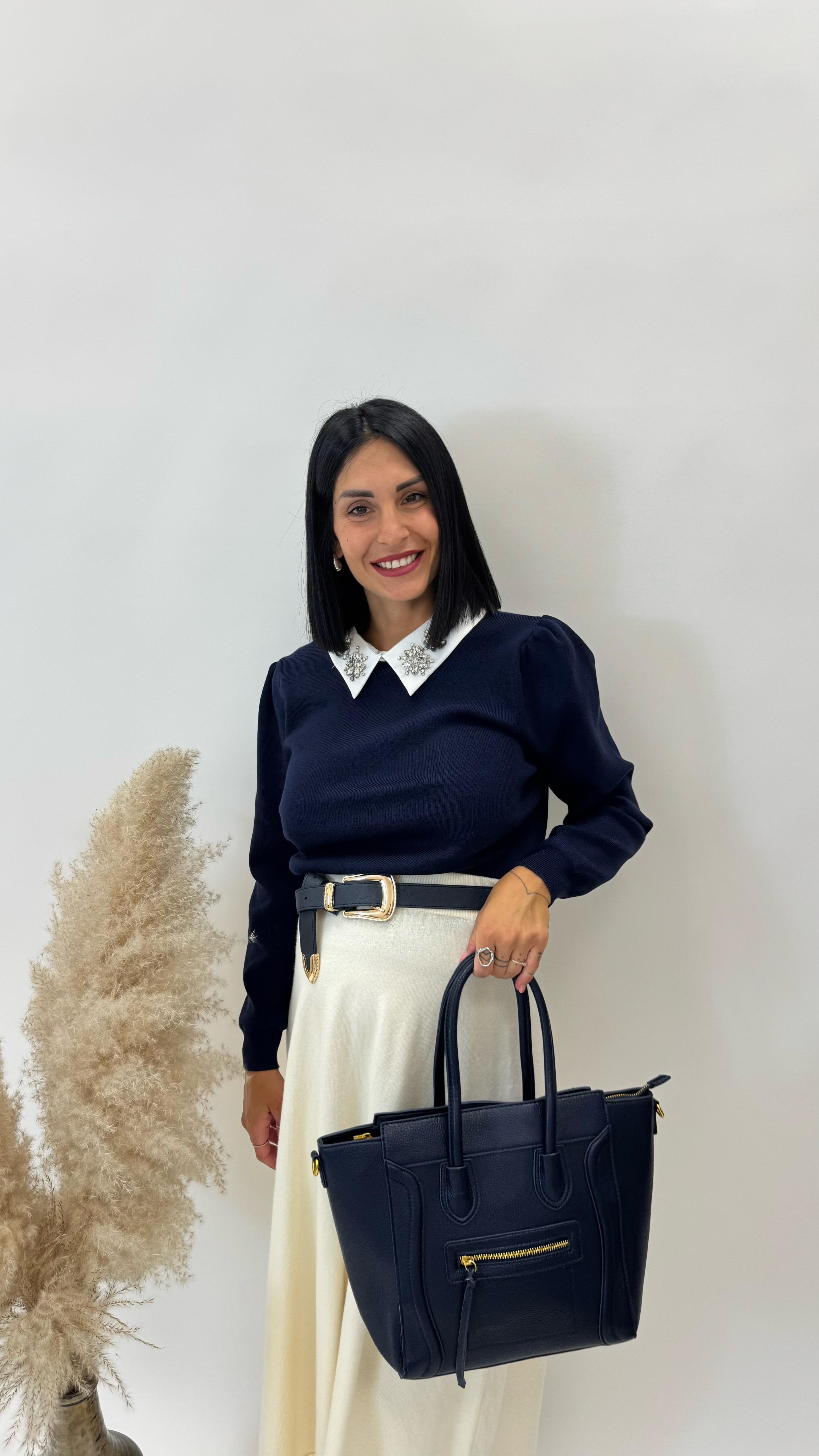 Longuette in Maglia Morbida Burro