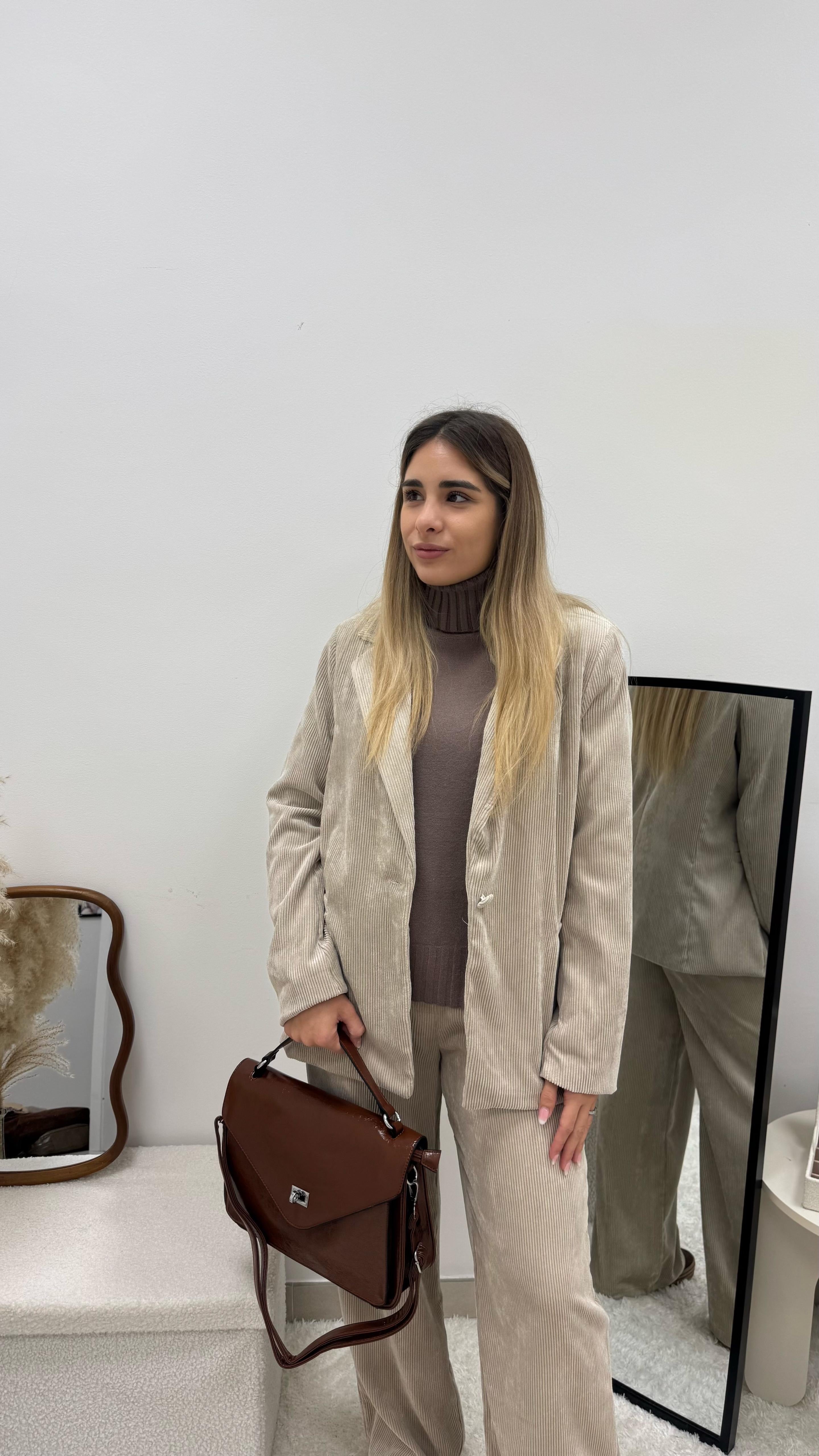 Tailleur Suede Coste Ecru