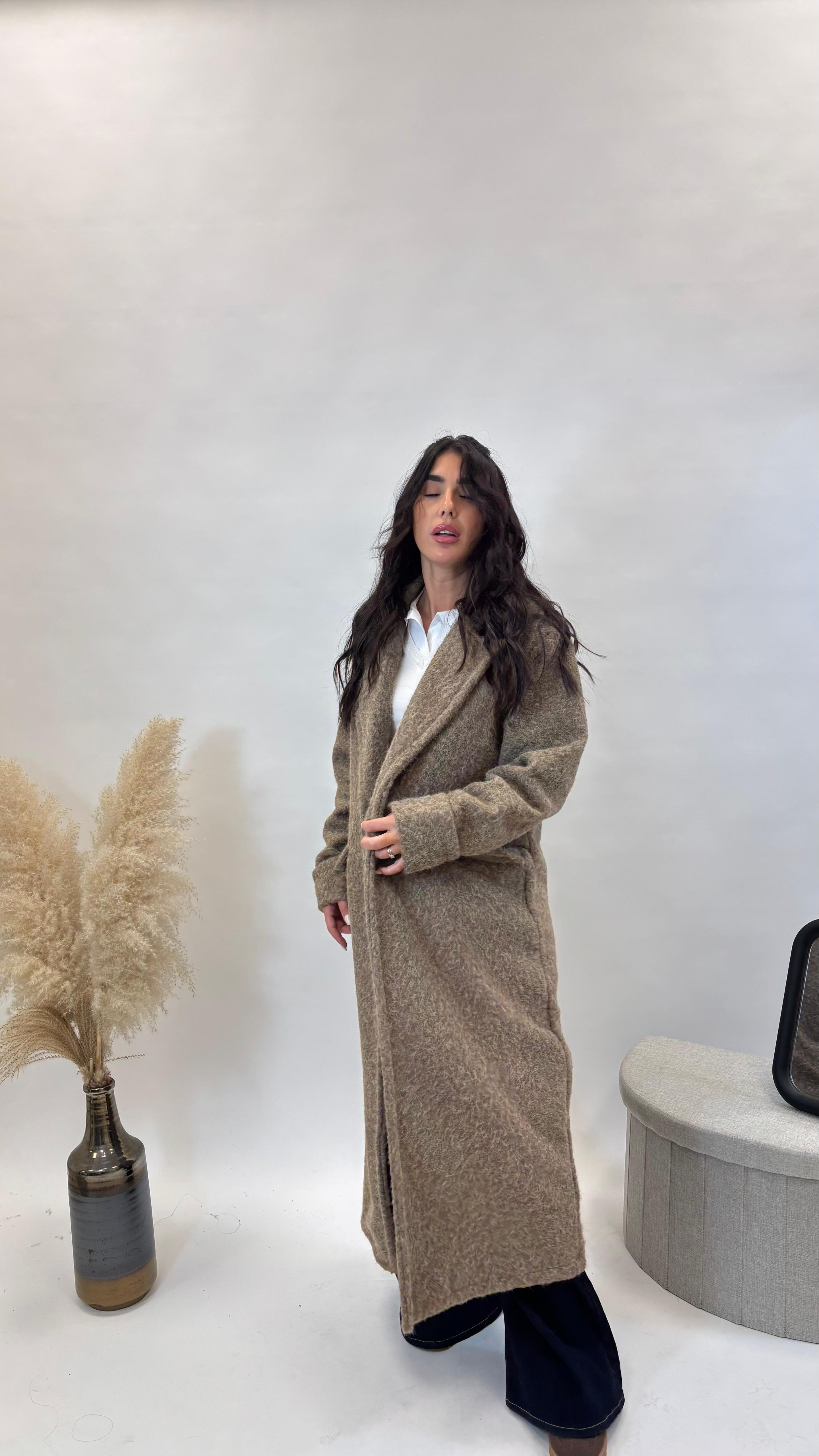 Cappotto Simil Teddy Tortora