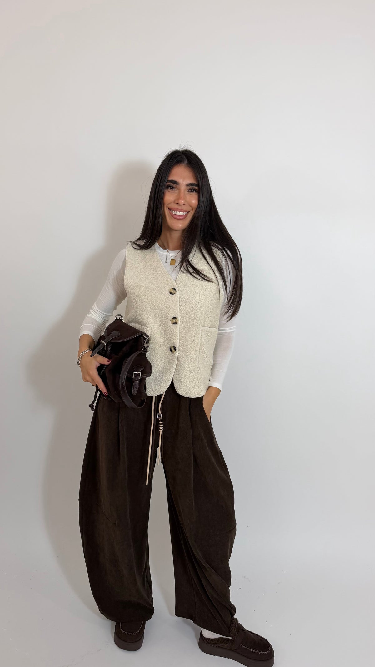 Gilet Teddy Soft Burro