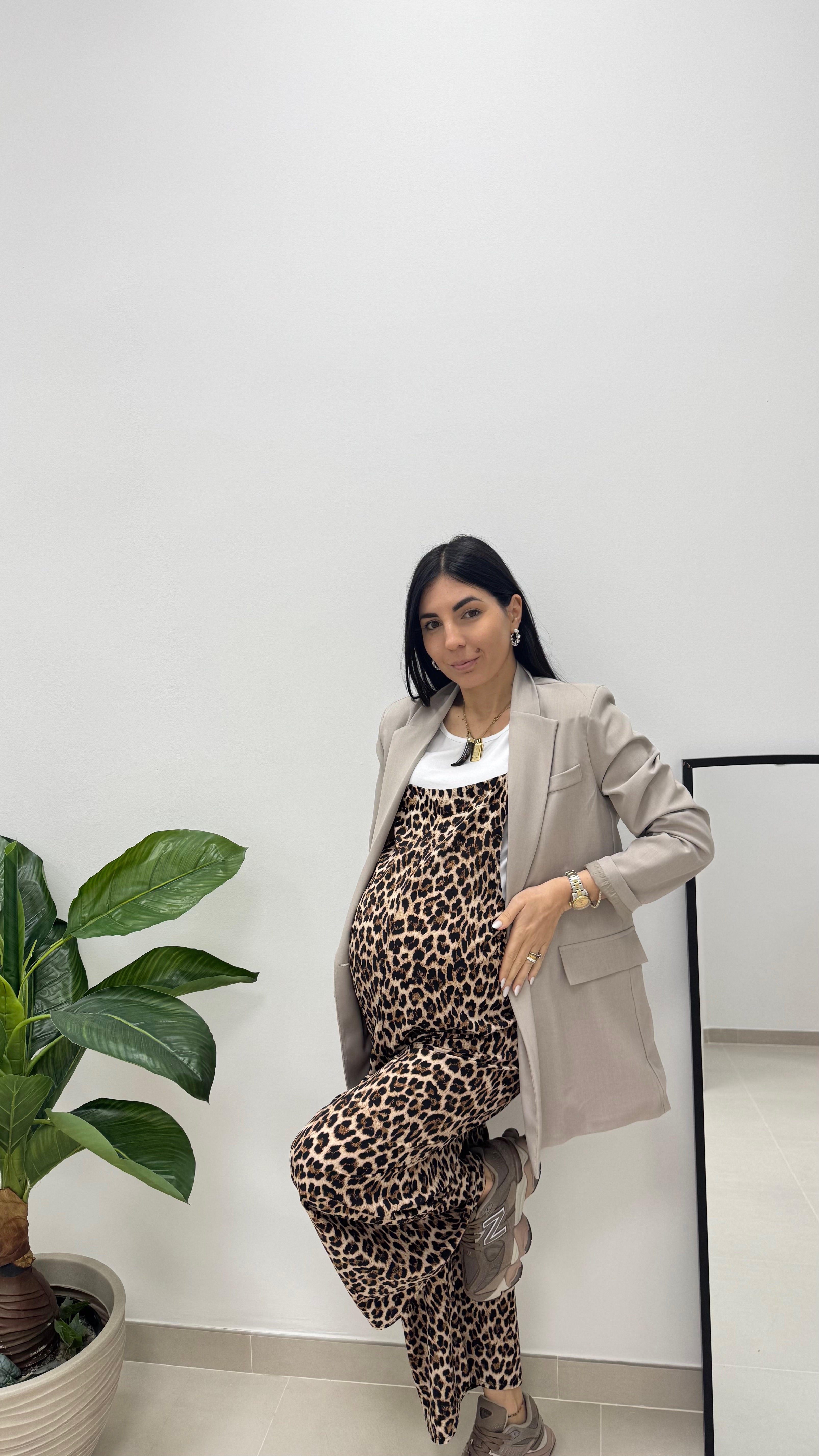 Salopette Safari T-shirt Inclusa Animalier Leopard
