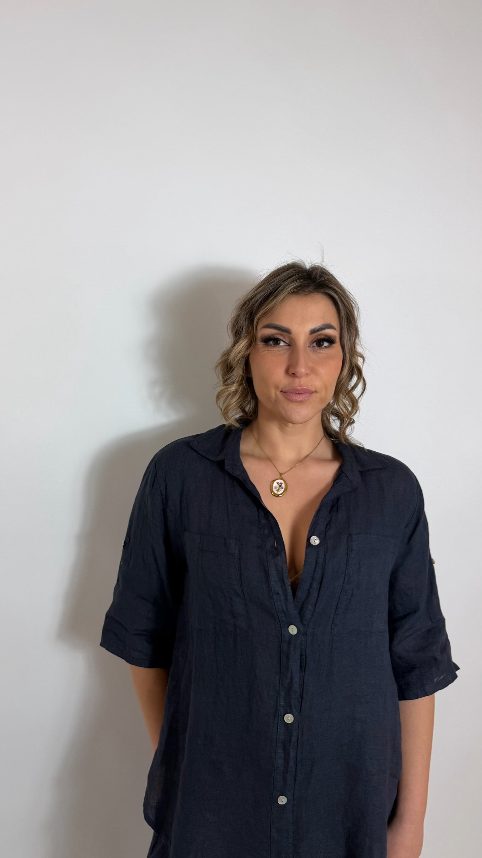 Camicia Lino Blu