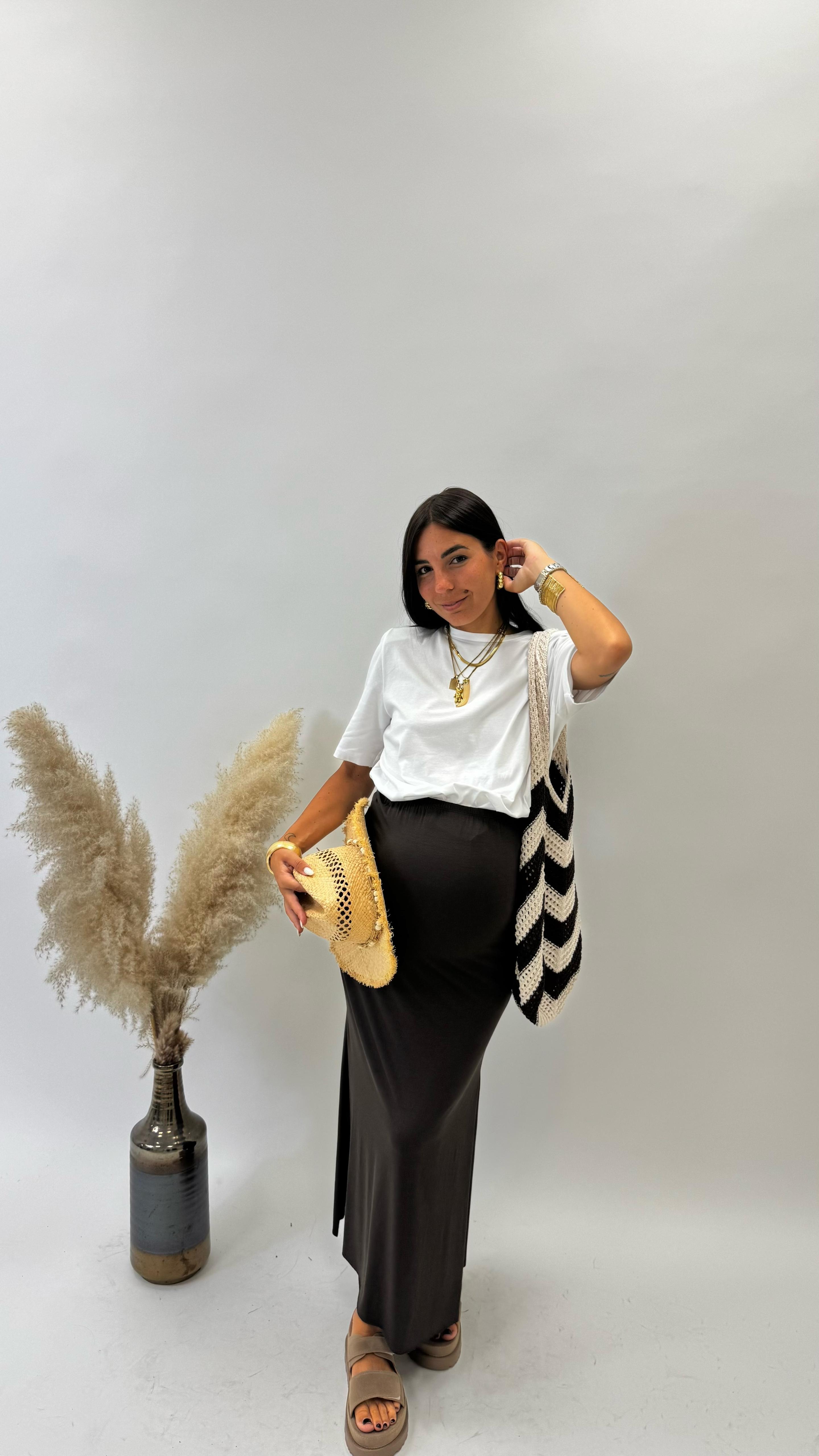 T-Shirt Spallone Bianca