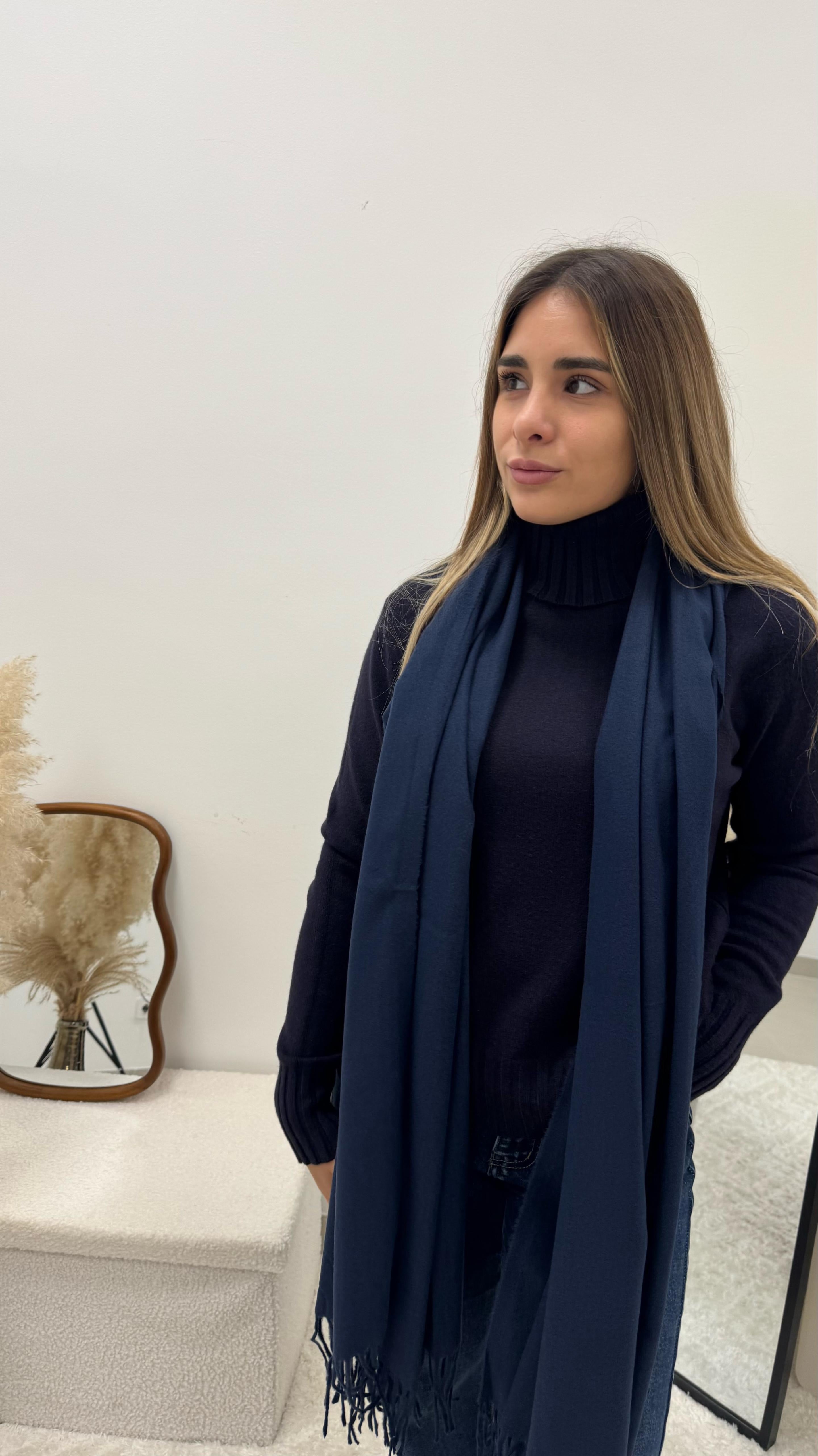 Sciarpa Basic Blu Notte