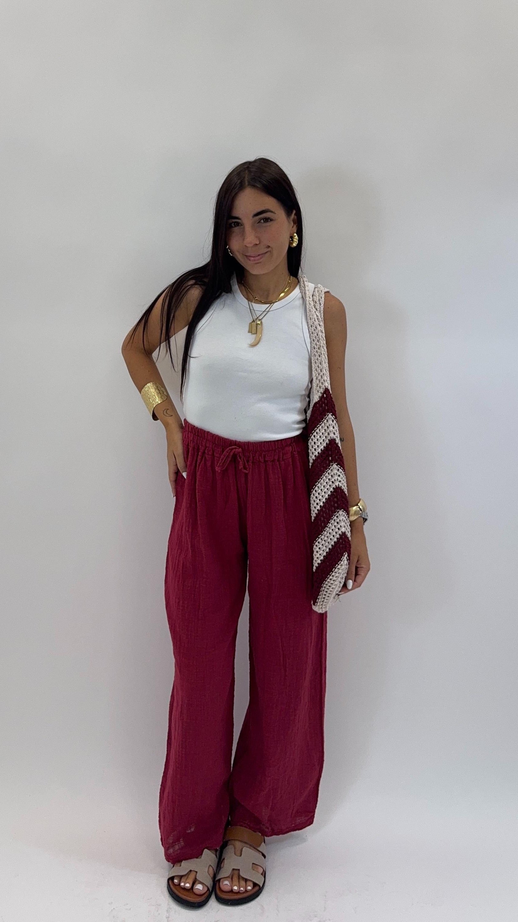 Pantalone Bea Rosso India