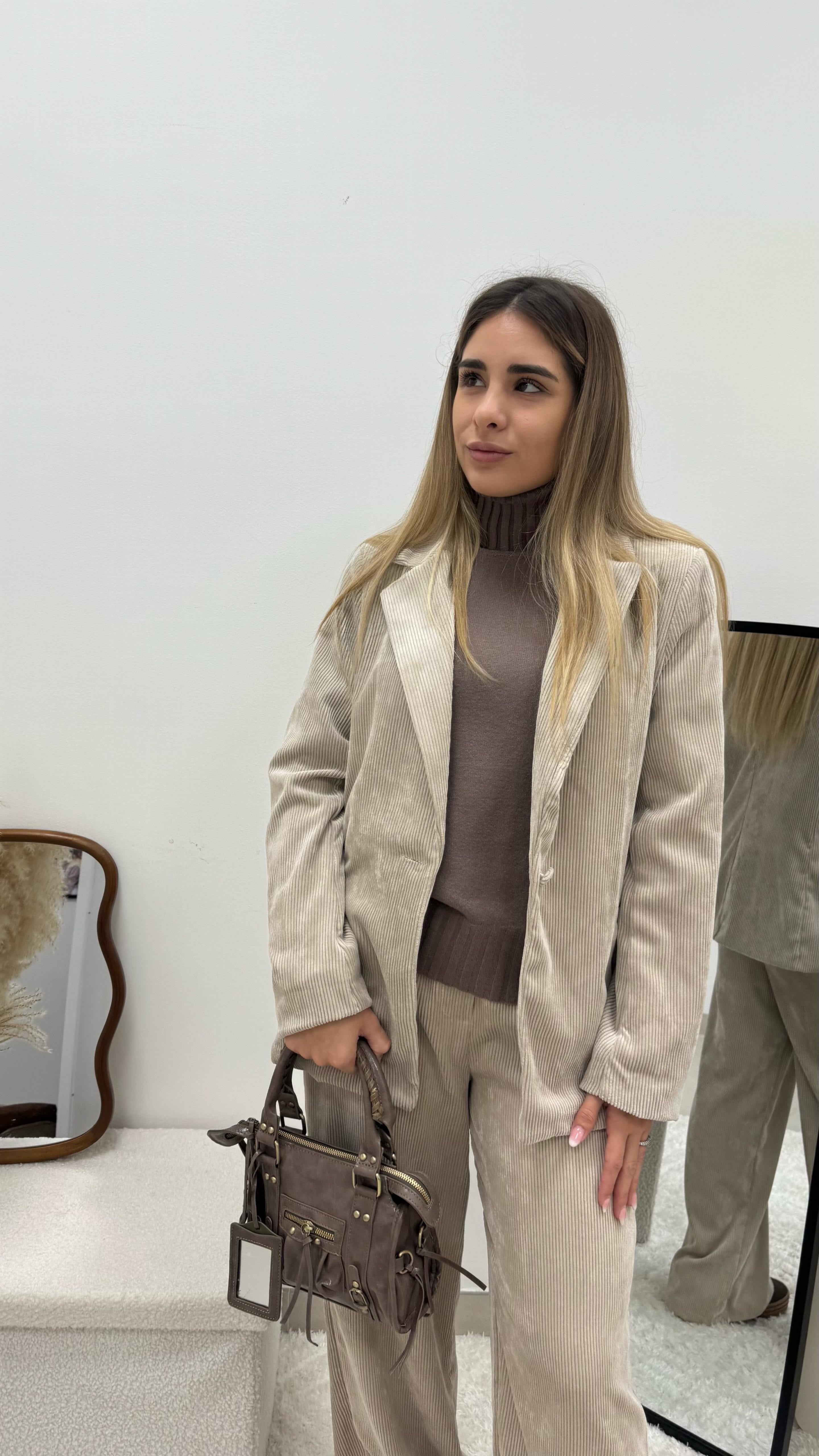 Tailleur Suede Coste Ecru