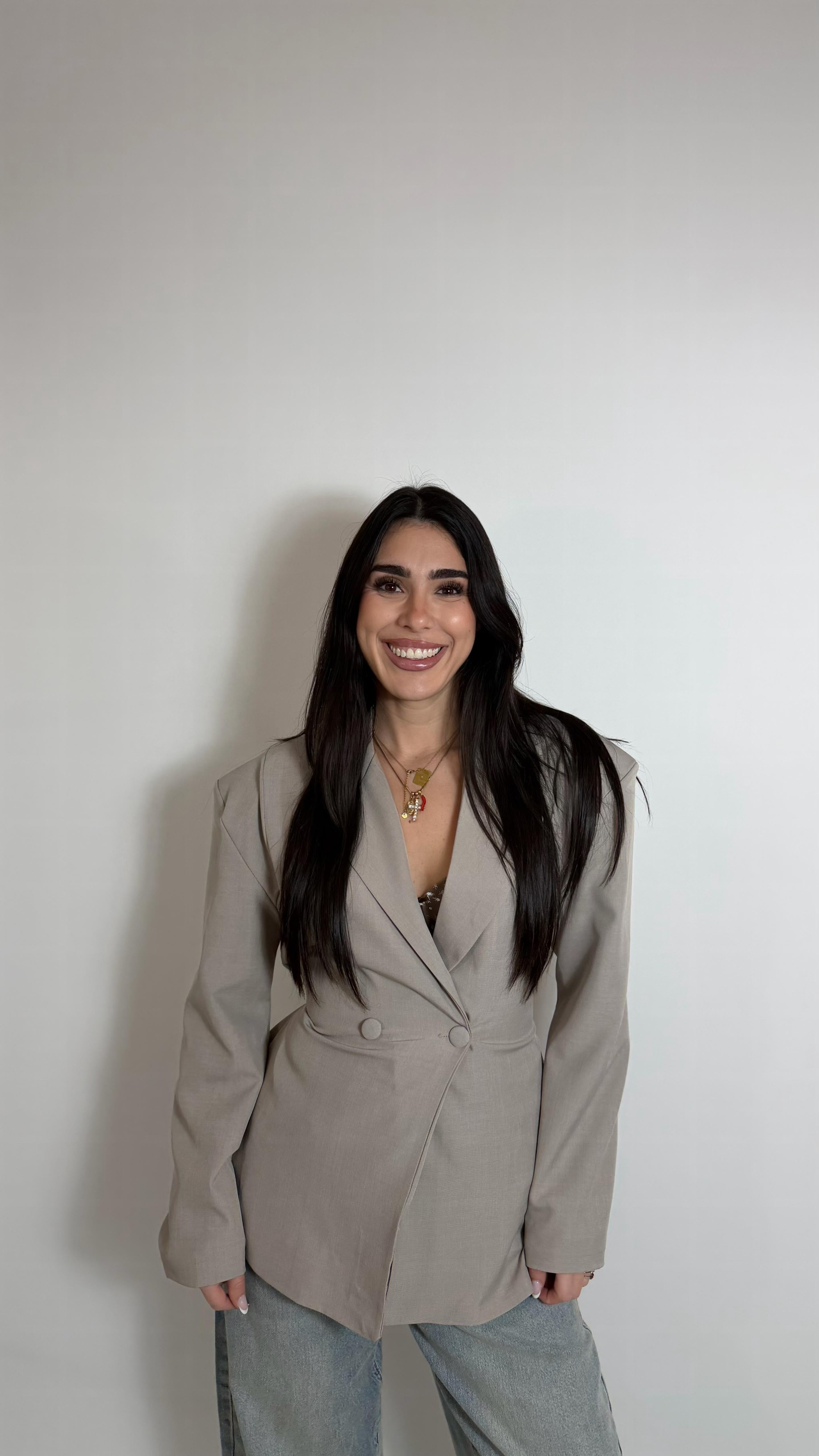 Giacca Strutturata Tortora