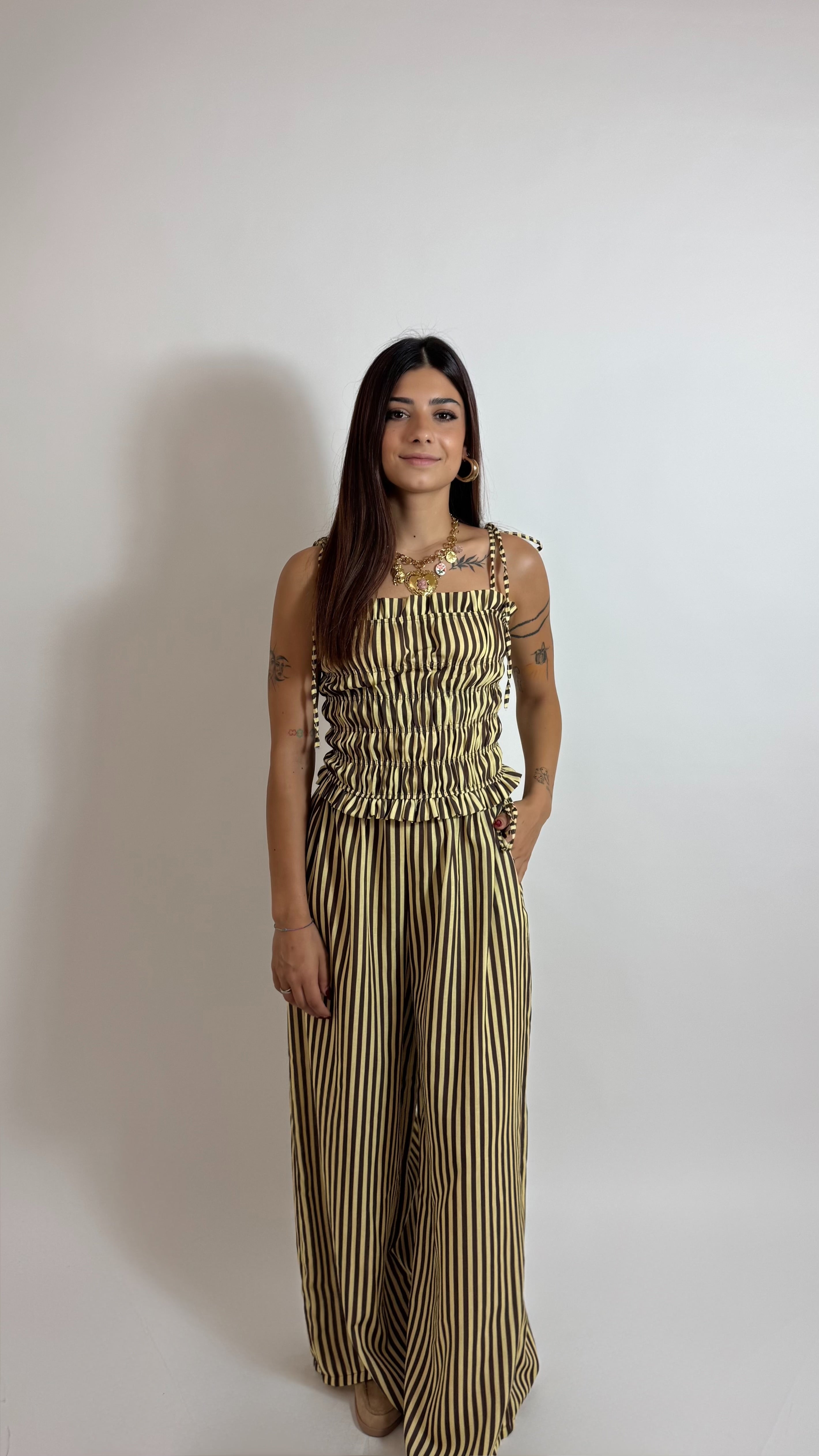 Set Stripe Yellow/Moka