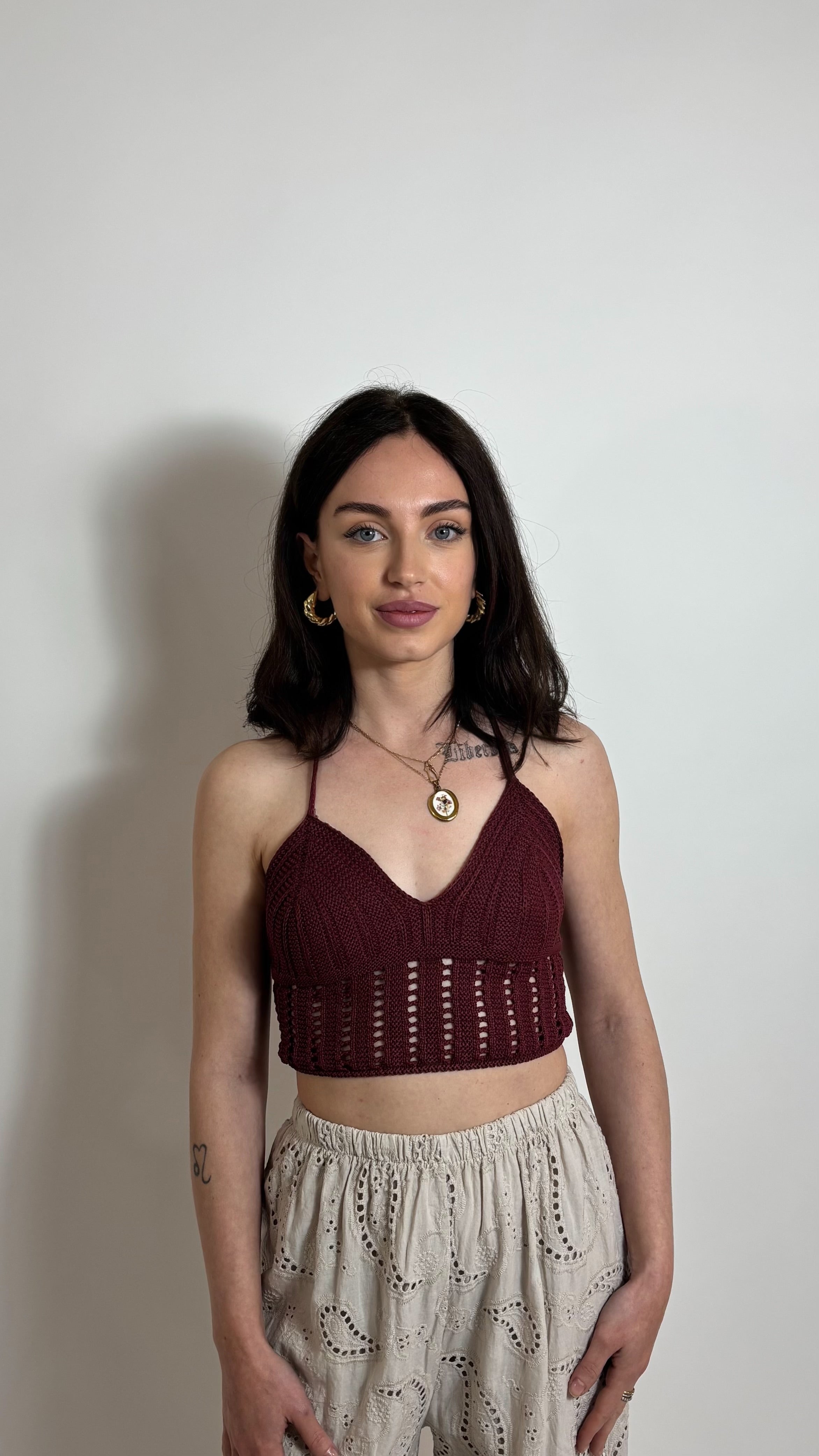 Top Crochet Amalfi Bordeaux