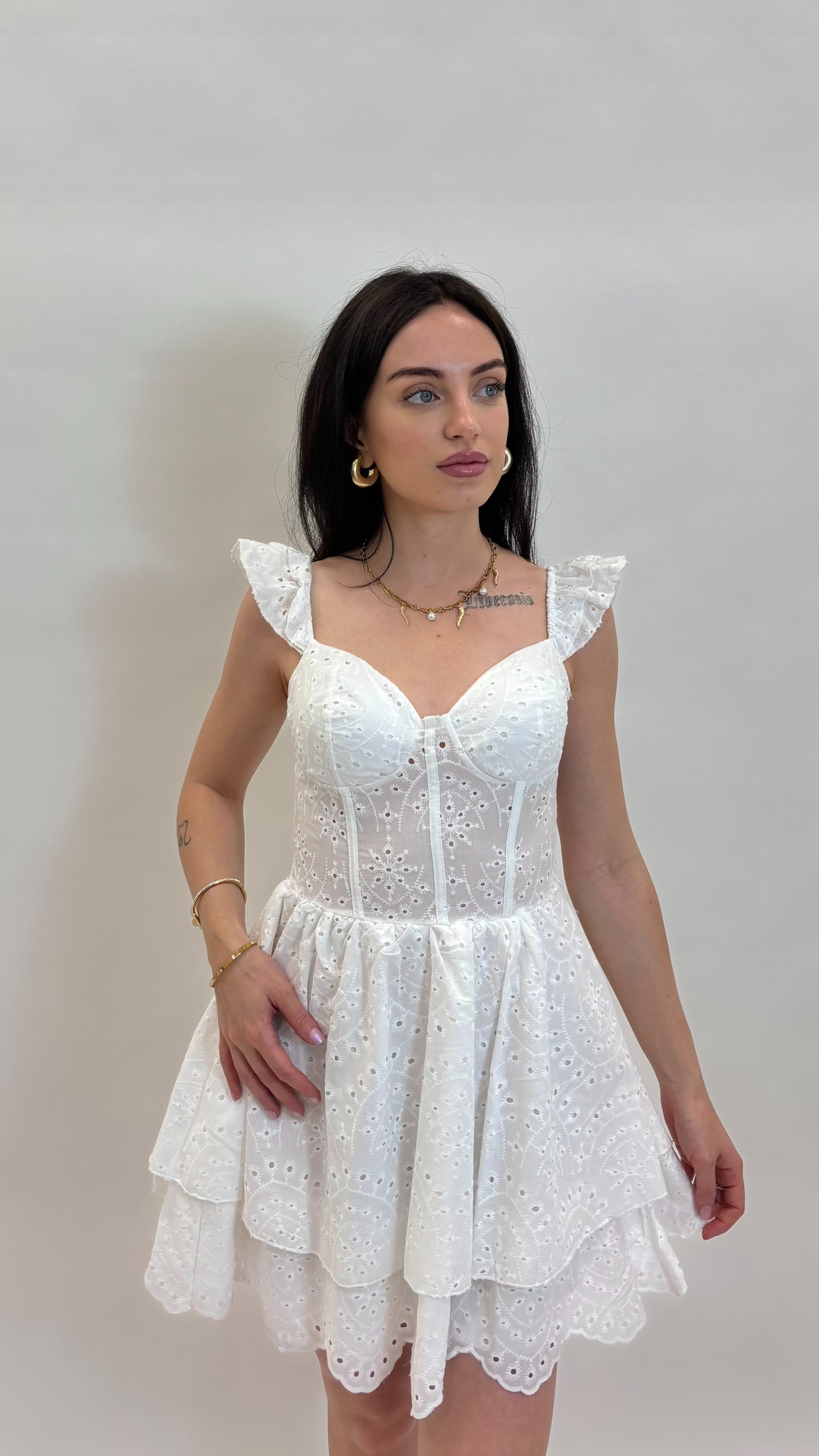 Mini Dress Sangallo Chic
