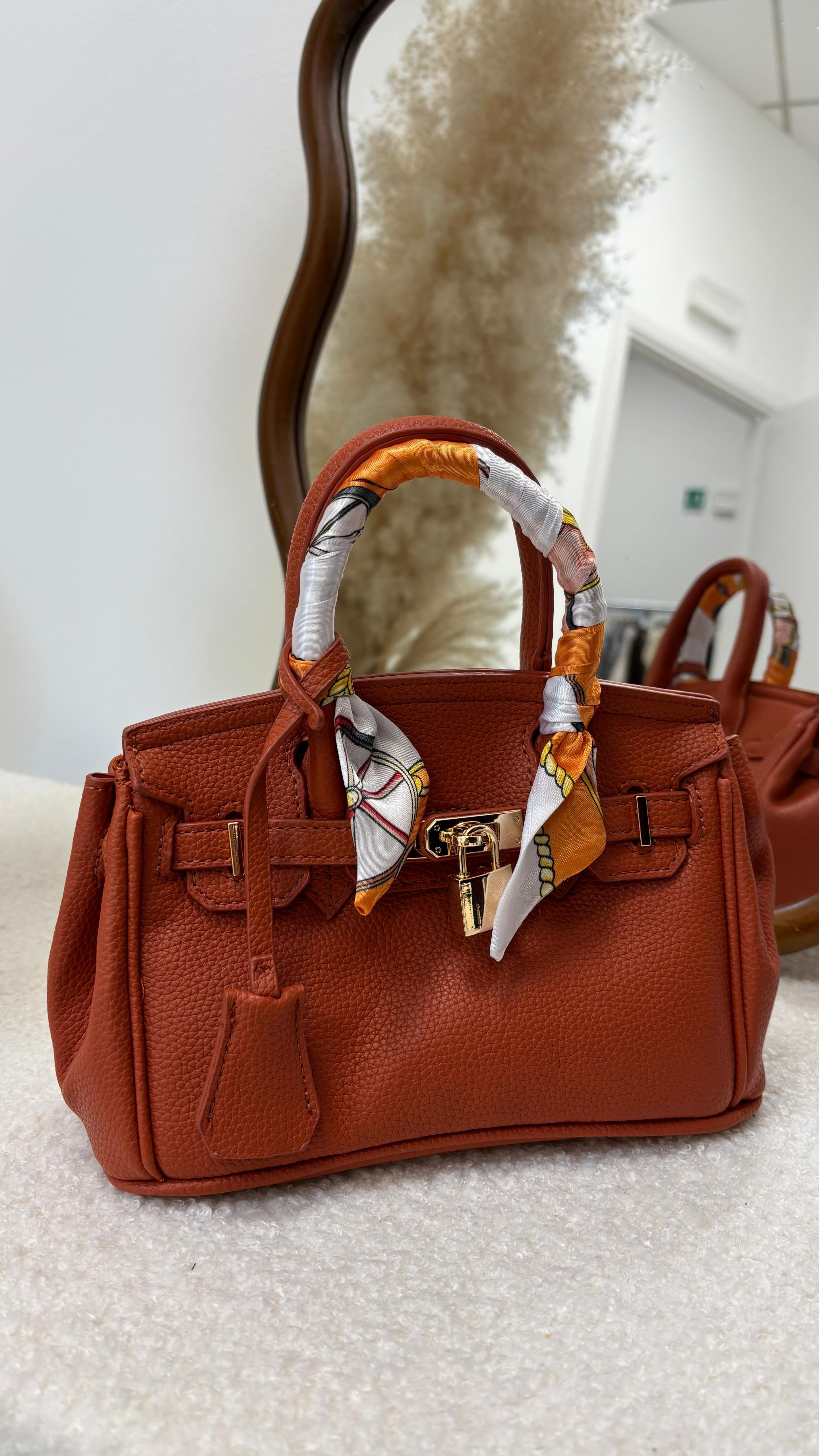 Mini Bag Kelly Foulard Ruggine