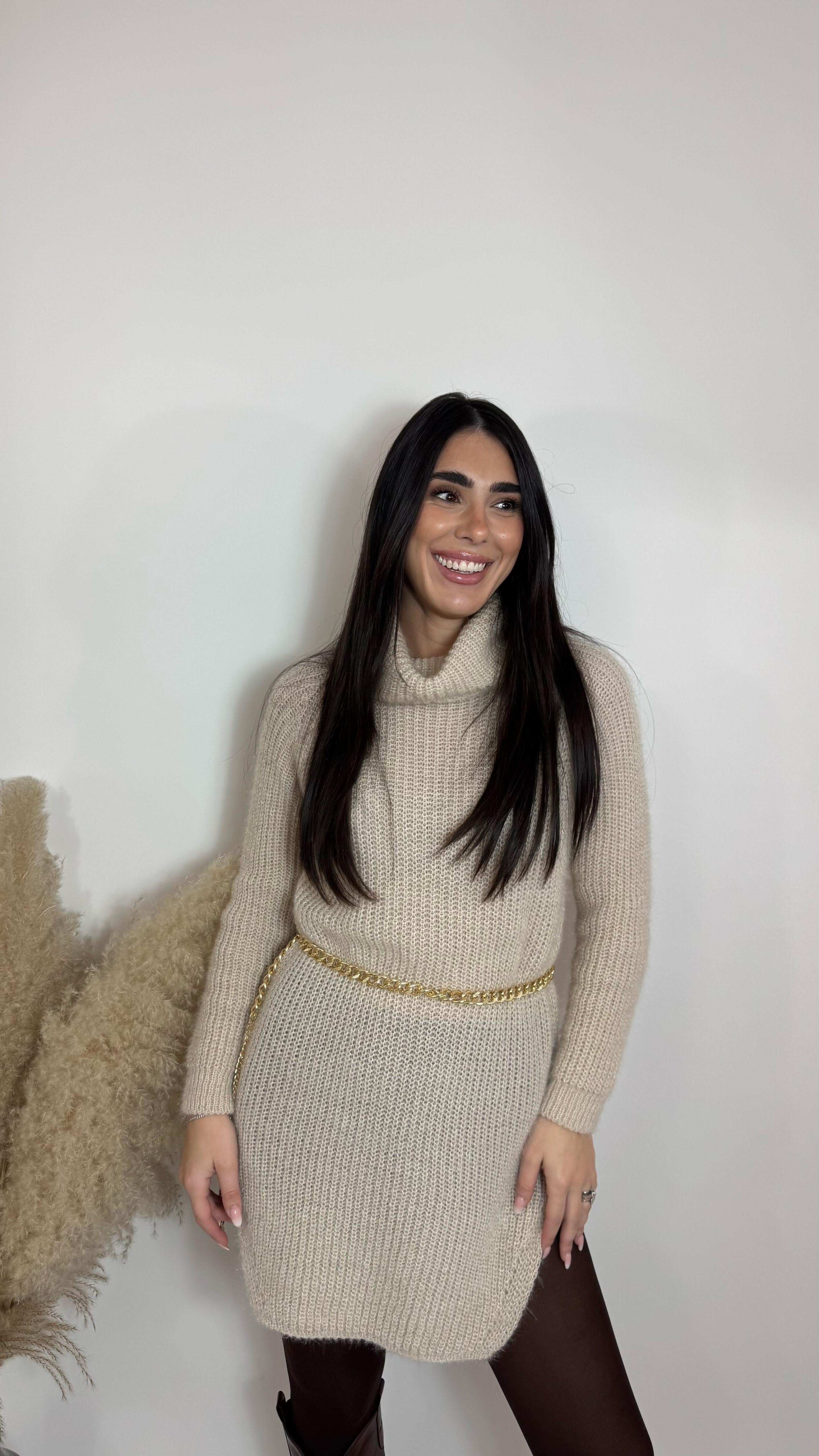 Maxi Pull Maglia Inglese Nude