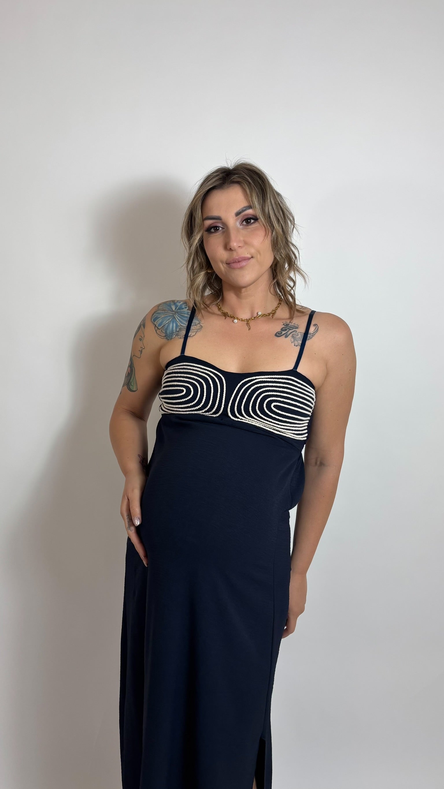 Abito Graphic Wave Blu