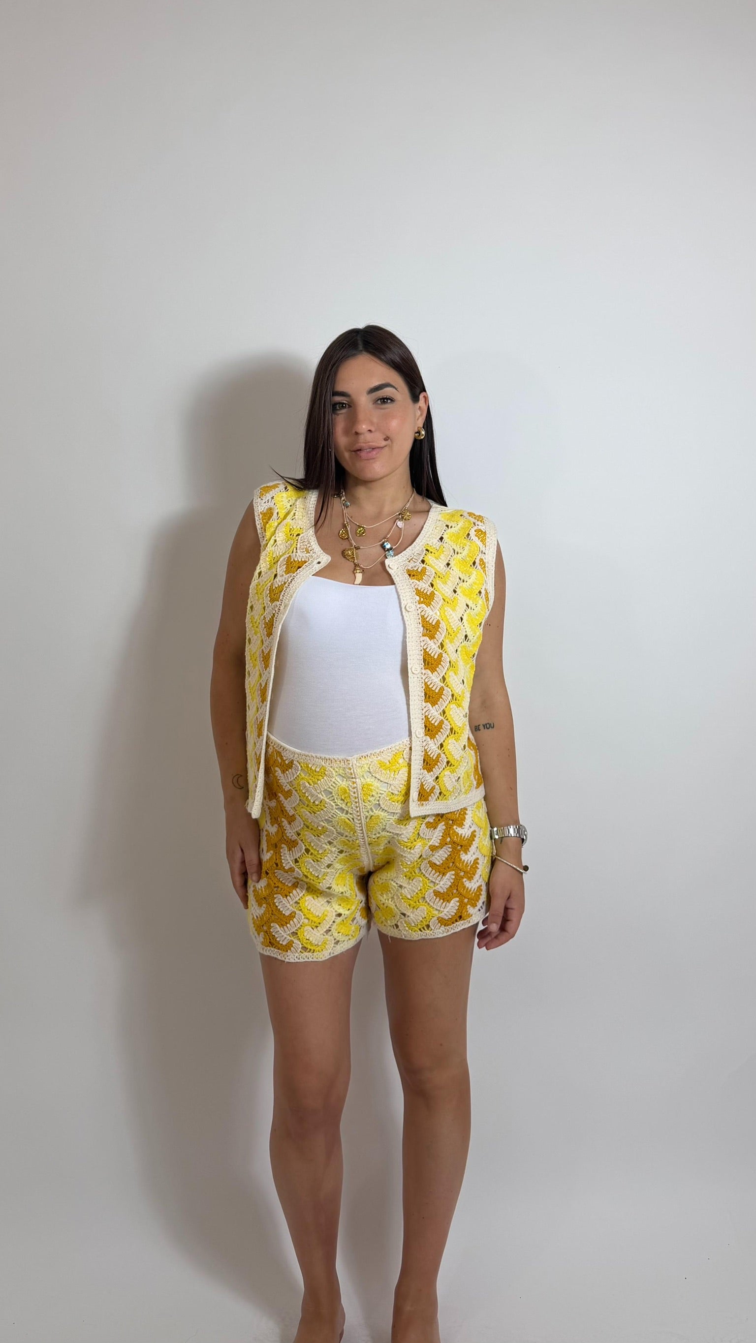 Set Crochet Rainbow Yellow